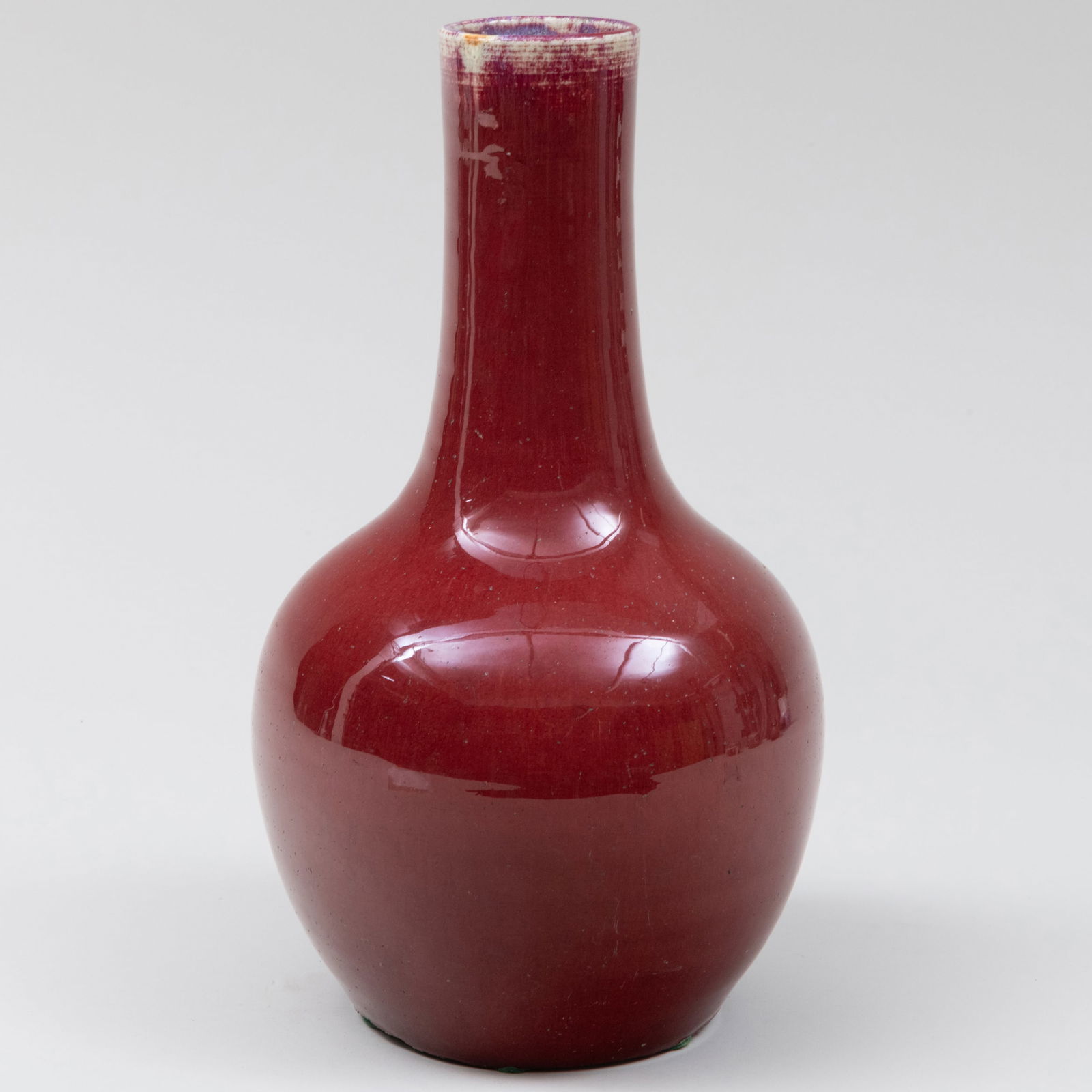 Chinese Copper Red Glazed Porcelain Bottle Vase (1 of 7)