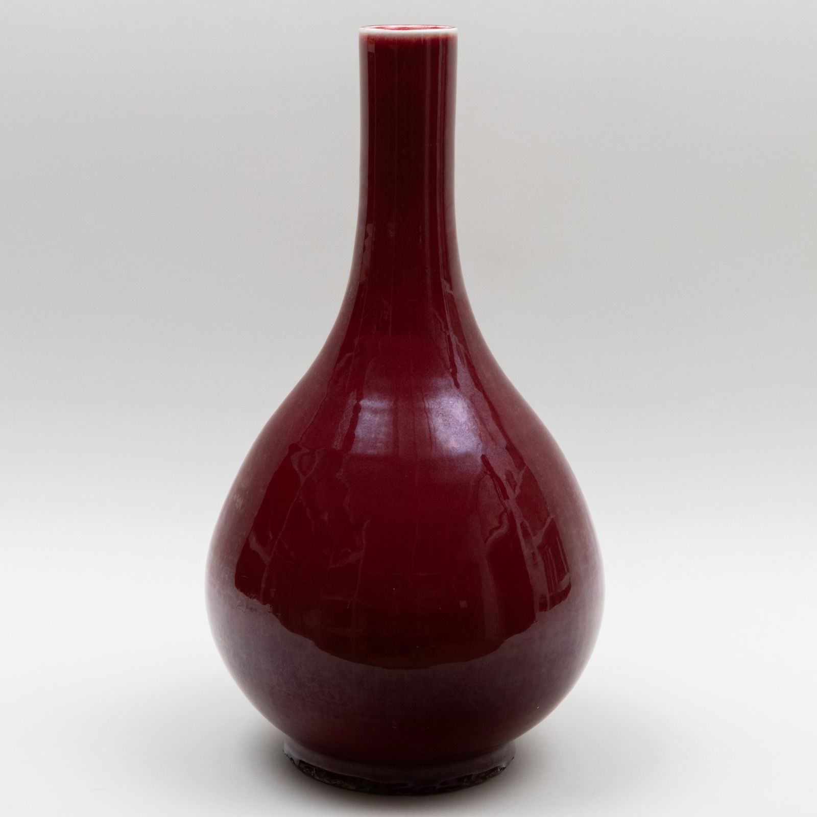 Chinese Copper Red Glazed Porcelain Bottle Vase (1 of 6)