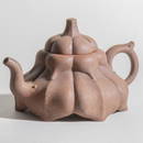 Chinese Yixing Pottery Magnolia Shaped Teapot and Cover