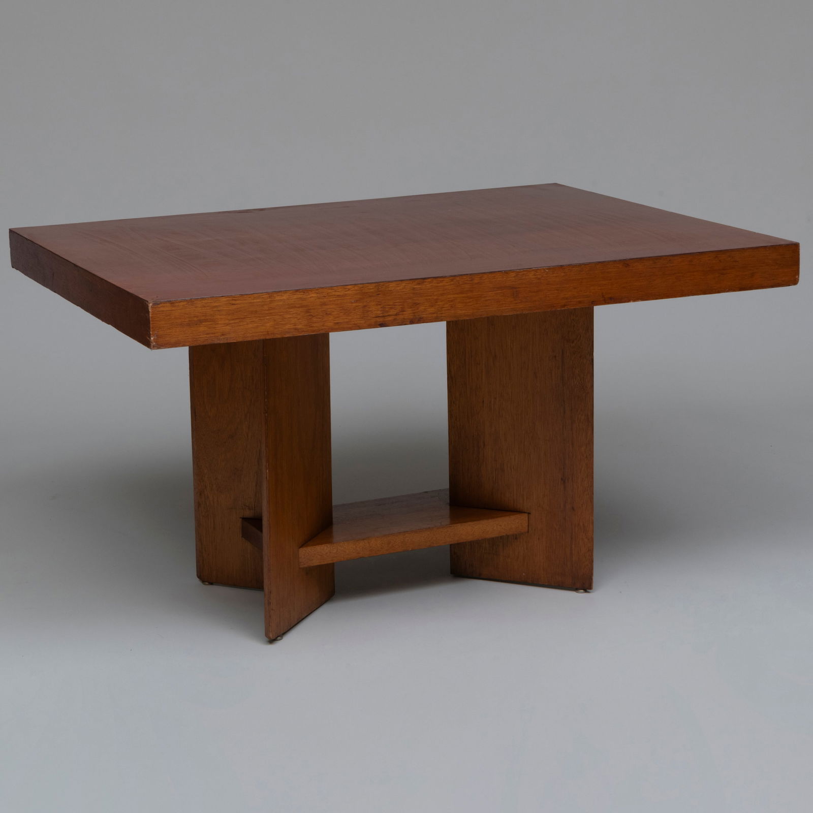 Frank Lloyd Wright (1869-1959): Wood Grain Laminate and Mahogany High Table, For the John L. Rayward (1 of 10)