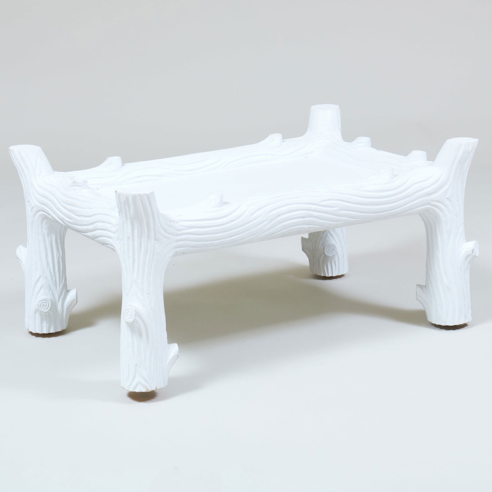 White Painted Faux Bois Low Table (1 of 11)