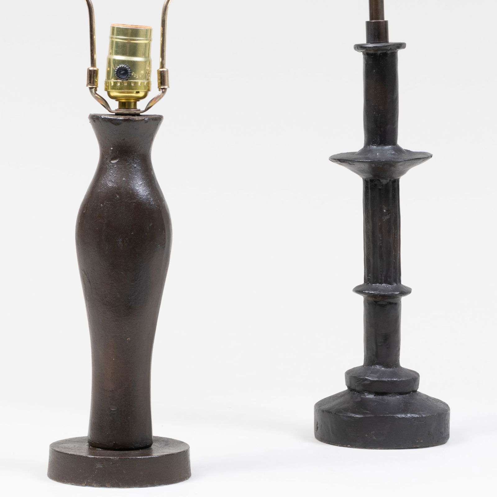 Two Giacometti Style Bronze Style Lamps (1 of 6)