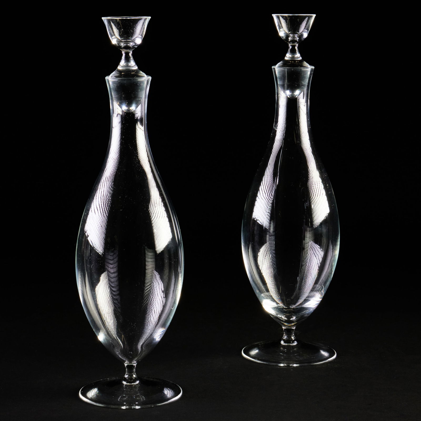 Pair of Glass Decanters, Possibly Austrian (1 of 7)