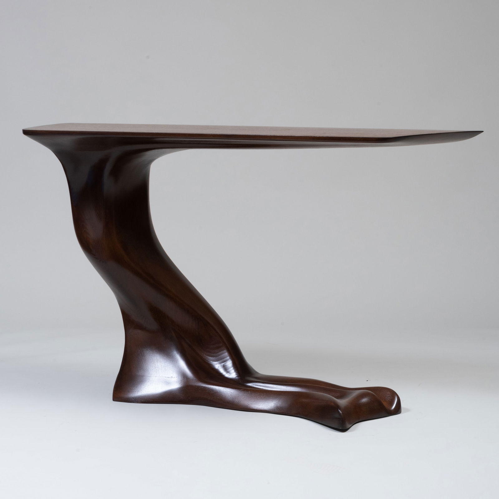 AmoFrolic Stained Walnut Console Table (1 of 7)