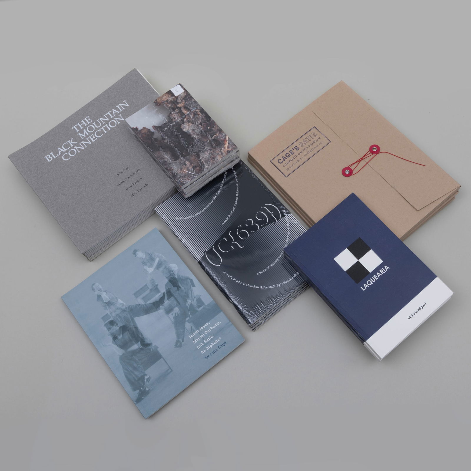 Miscellaneous Group of Books and Printed Material by John Cage: Miscellaneous Group of Books and Printed Material by John Cage Including James Joyce, Marcel Duchamp, Erik Sati: An Alphabet (three copies); A film in 89 aleatory variations on John Cage's Organ (five