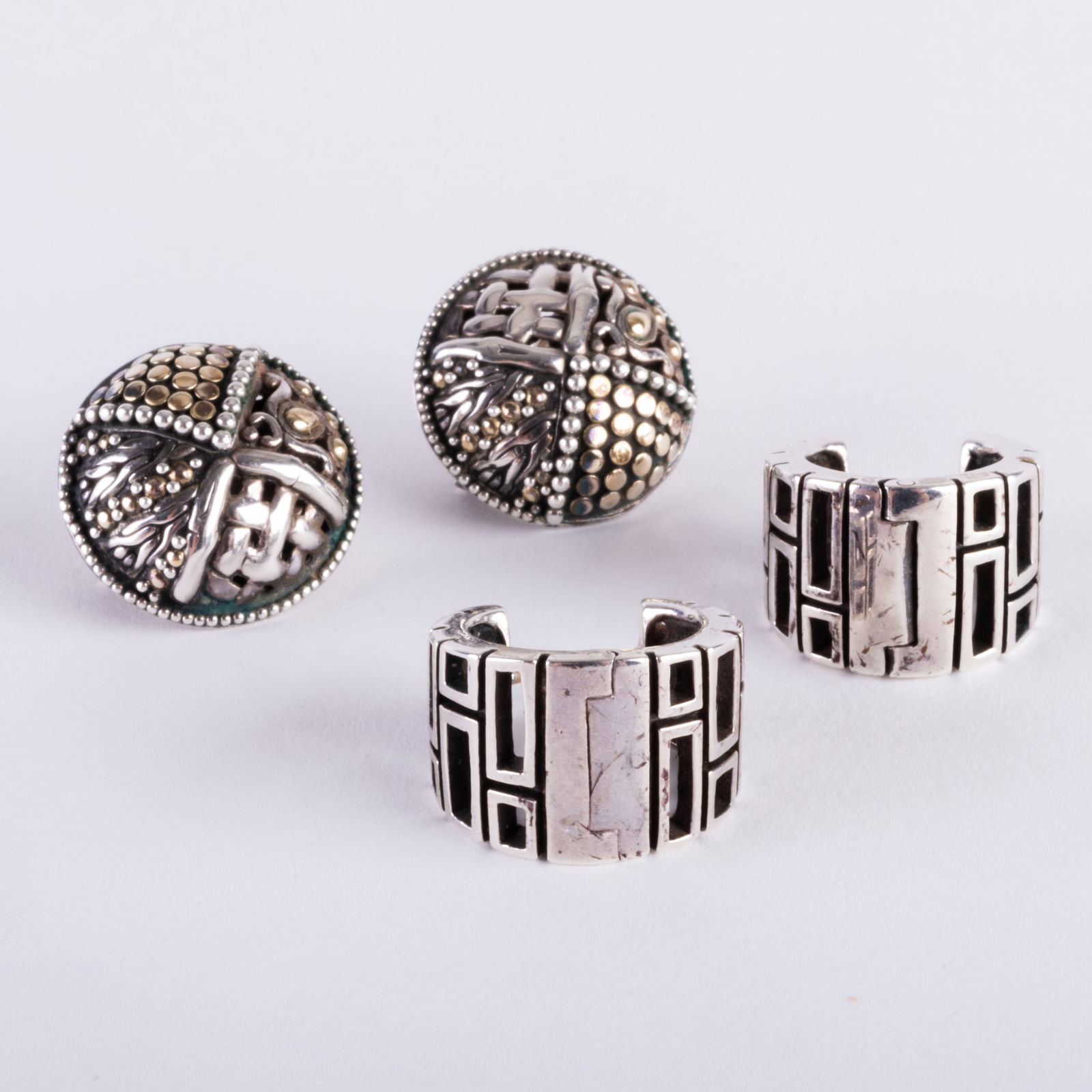 Two Pairs of Sterling Silver Earrings (1 of 8)