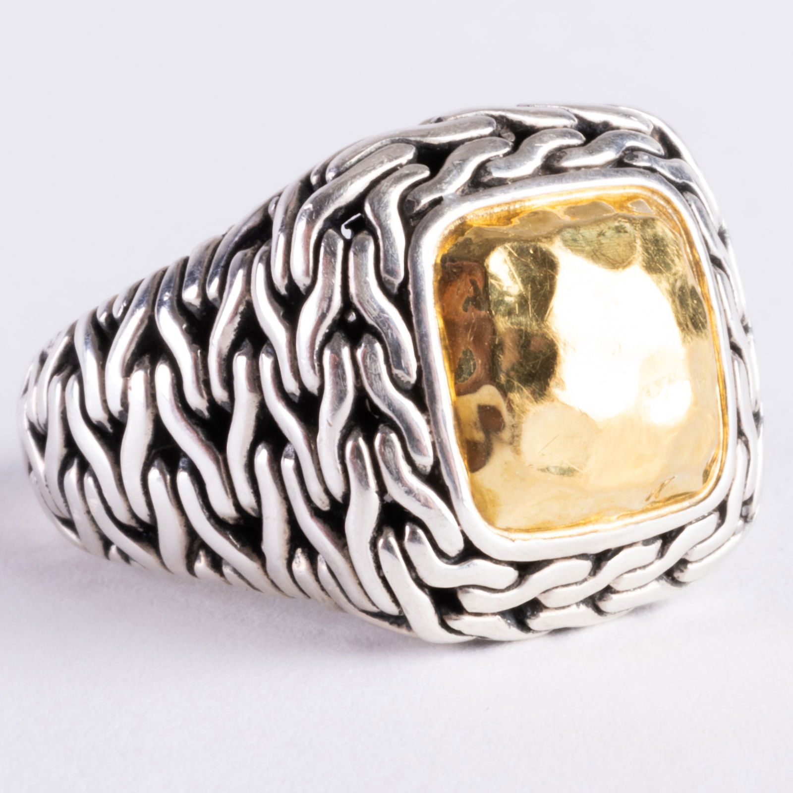 John Hardy Sterling Silver and 22k Gold Ring (1 of 8)