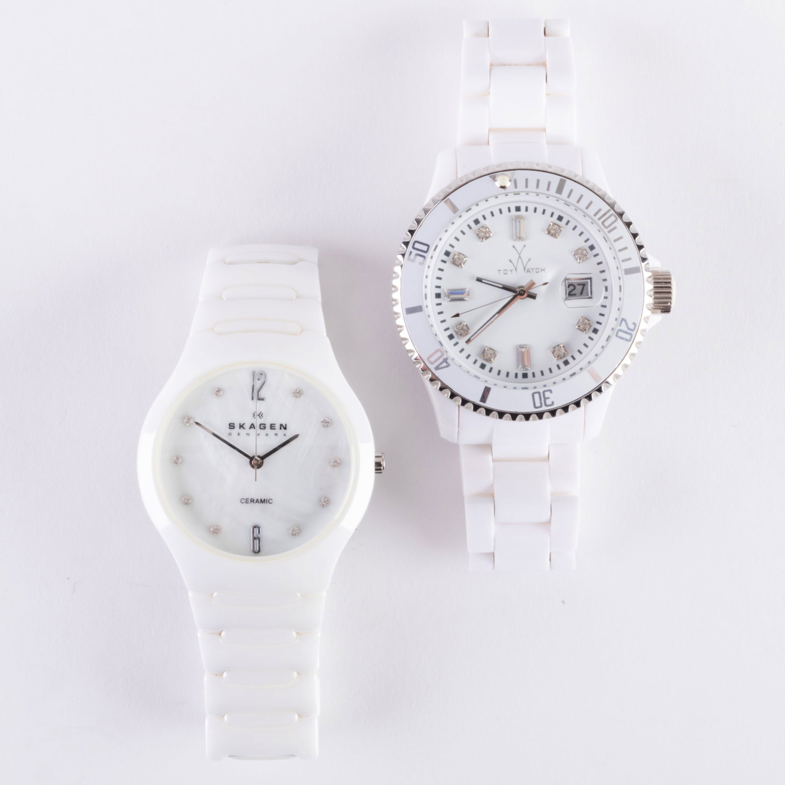 Skagen Wristwatch and a Toy Watch Wristwatch: Skagen Wristwatch and a Toy Watch Wristwatch Skagen watch marked ' 817SSXCMP'.