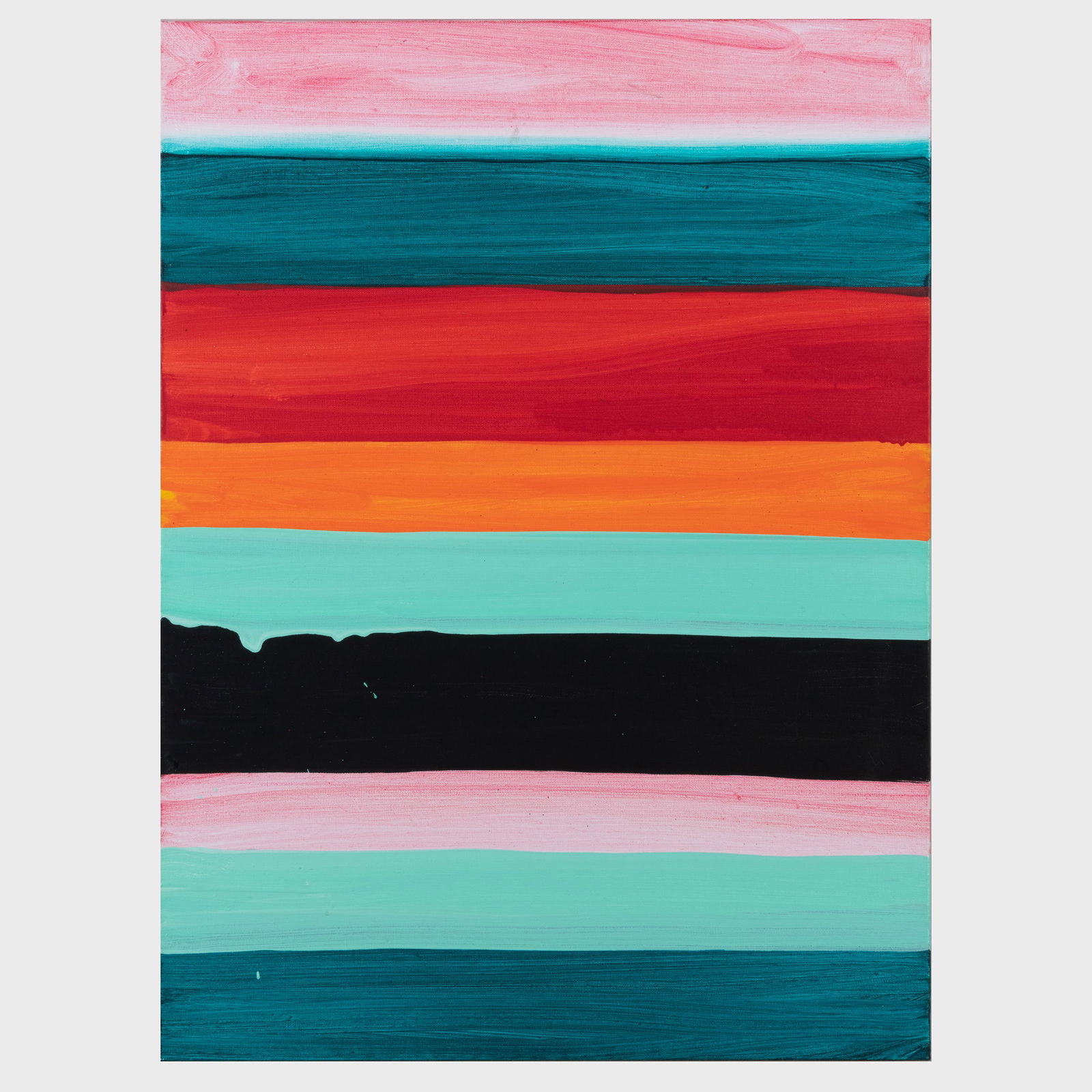Mary Heilmann (b. 1940): Mint Serape: Mary Heilmann (b. 1940): Mint Serape Oil on canvas, 1997, signed with initials 'MH' and dated on the reverse. 30 x 22 in., unframed. Exhibited: Johnson County Community College Gallery of Art, Mary He