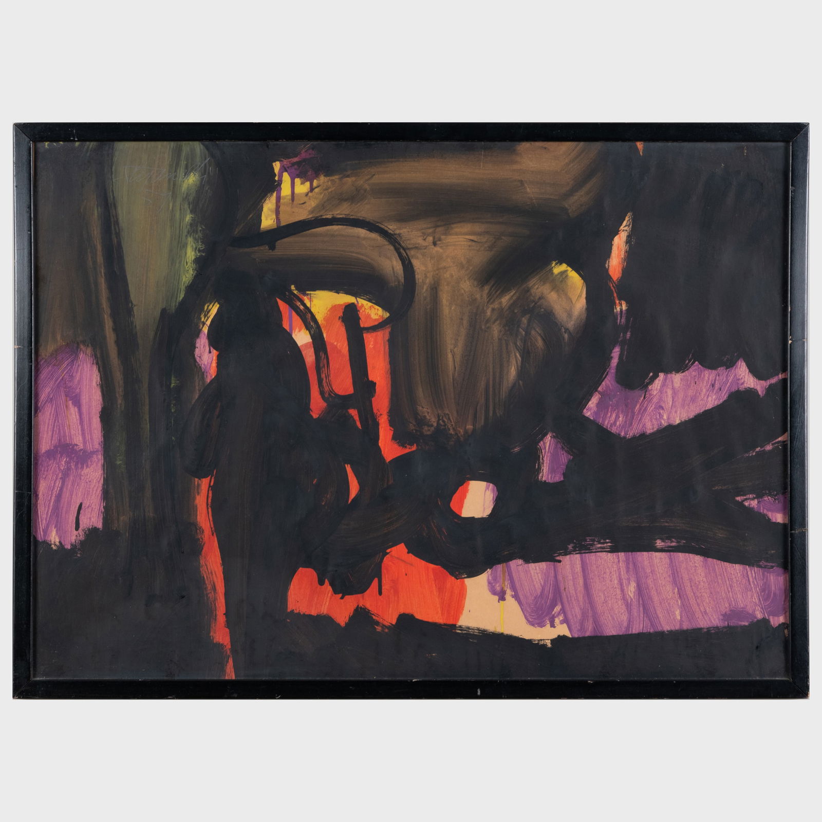 Joe Stefanelli (1921-2017): Untitled: Joe Stefanelli (1921-2017): Untitled Oil on paper, 1959, signed 'Stefanelli' and dated upper left. 20 x 28 in. (sheet), 21 x 29 in. (frame). The artist.