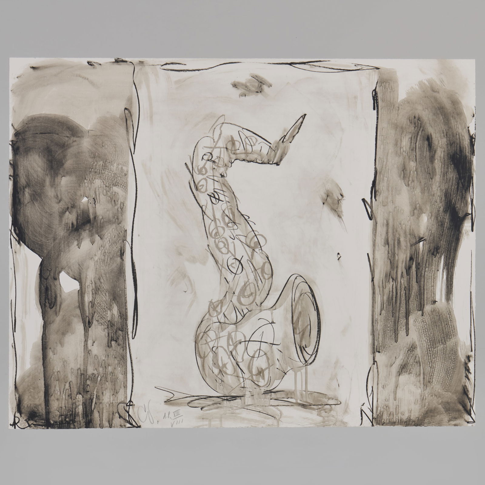 Claes Oldenberg (1929-2022): Soft Saxophone (Black & White) (1 of 3)