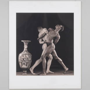 Len Prince (b. 1953): Vase Masque c. 330 BC: Len Prince (b. 1953): Vase Masque c. 330 BC Gelatin silver print, 1992, signed, titled, dated and numbered 2/10 on the reverse. 24 x 20 in. (sheet), unframed.