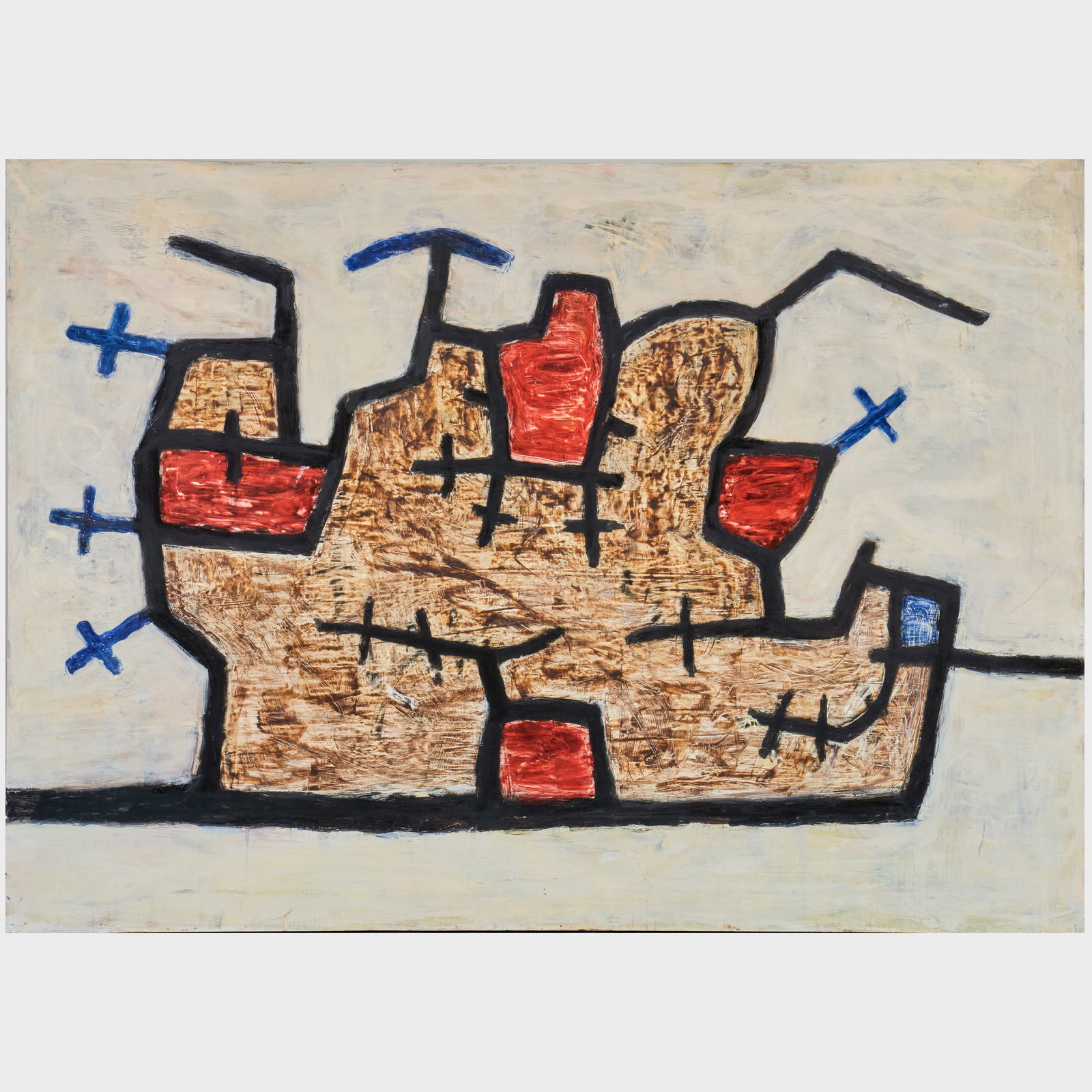 Chuck Webster (b. 1970): Untitled: Chuck Webster (b. 1970): Untitled Oil on board, 2012, signed 'C. Webster' and dated on the reverse, with label from Zieher Smith, NY. 60 x 84 in., unframed.