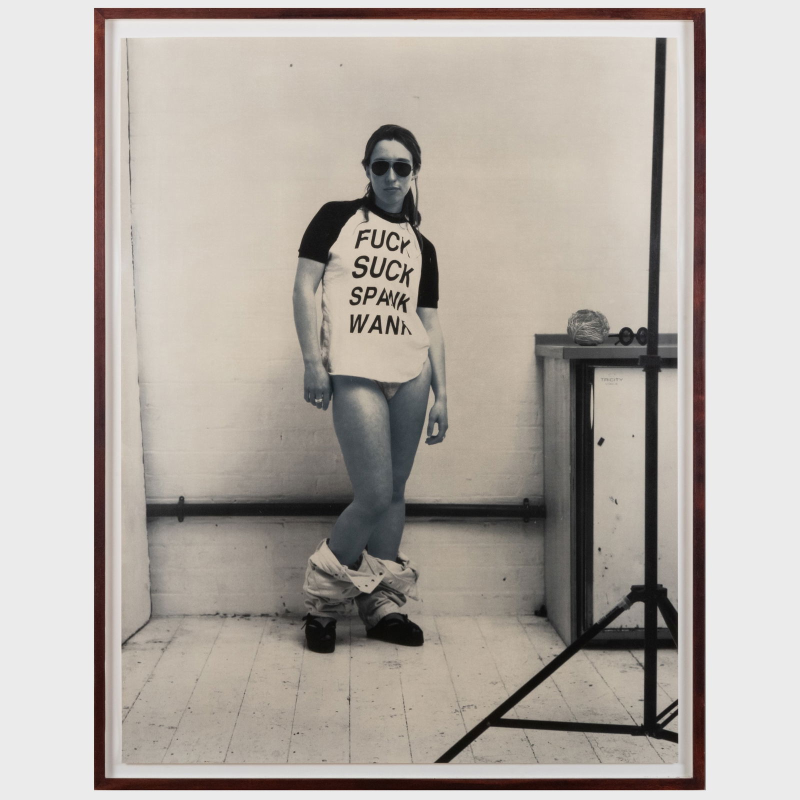 Sam Taylor-Johnson (b. 1967): Fuck, Suck, Spank, Wank: Sam Taylor-Johnson (b. 1967): Fuck, Suck, Spank, Wank Chromogenic print, 1993, signed and numbered 46/50 on the reverse, with label from Mary Boone Gallery, NY. 38 1.2 x 29 1/2 in. (sheet), 41 1/2 x 3