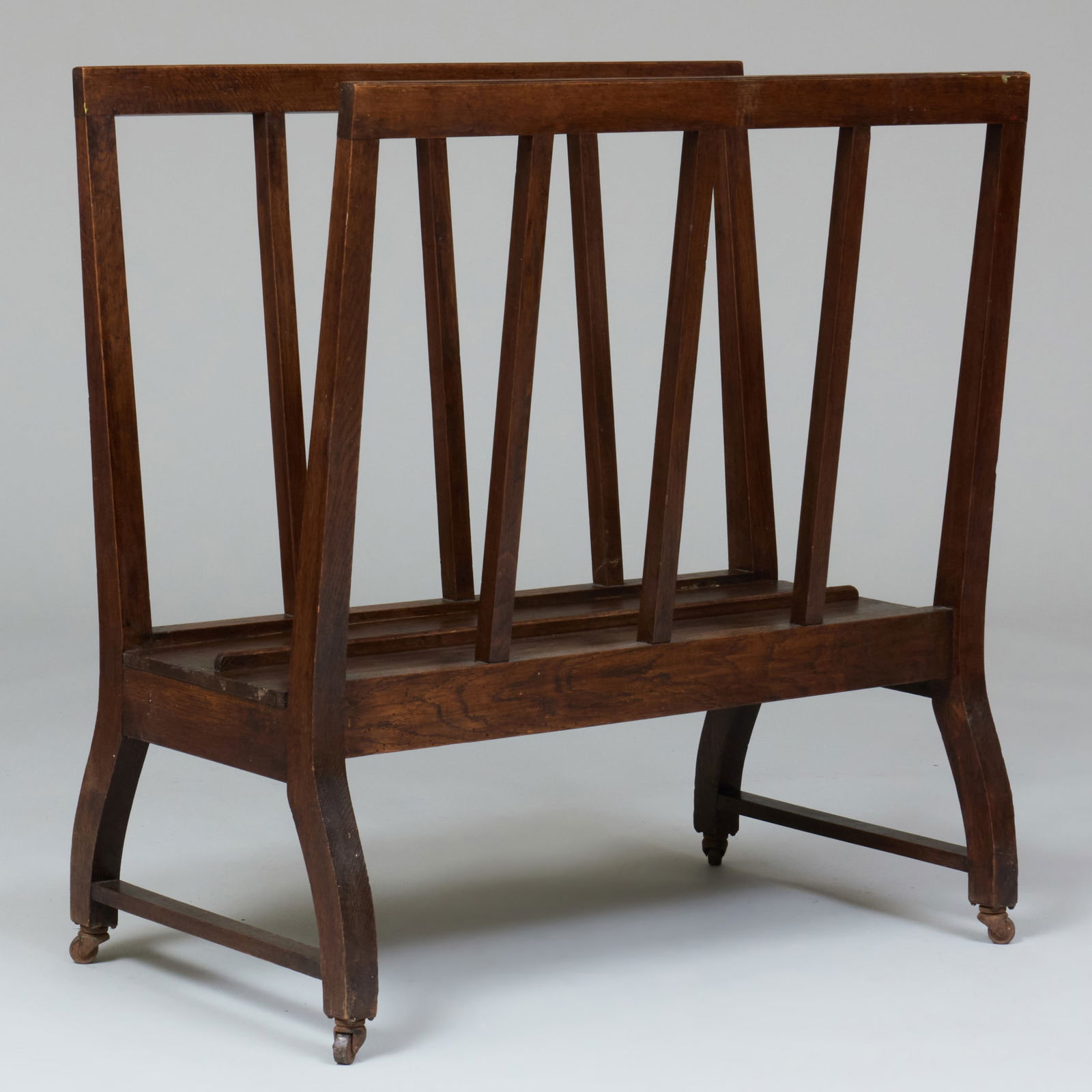 Oak Folio Stand, Raised on Casters (1 of 7)