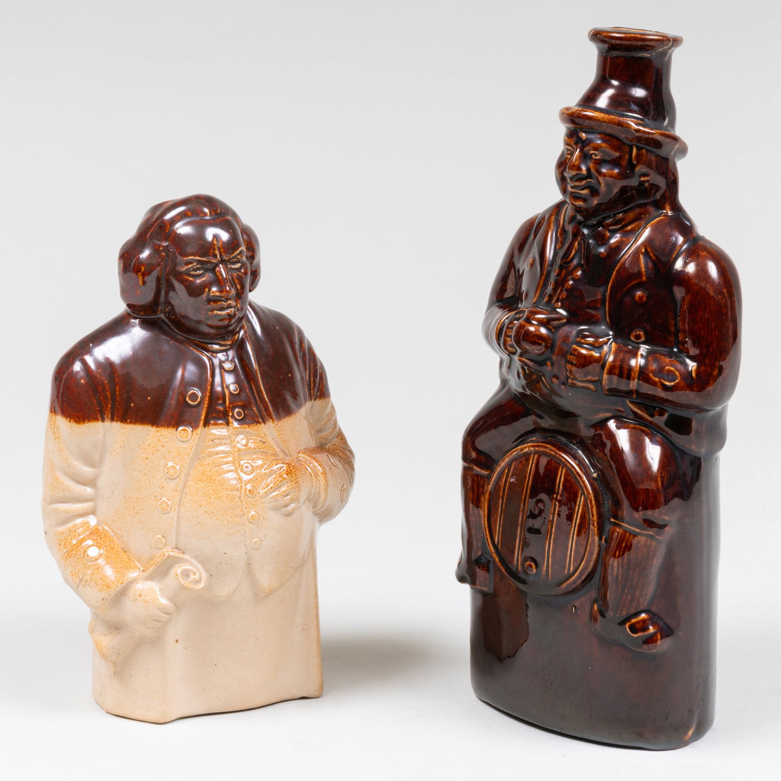 Two English Pottery Figural Jugs (1 of 8)