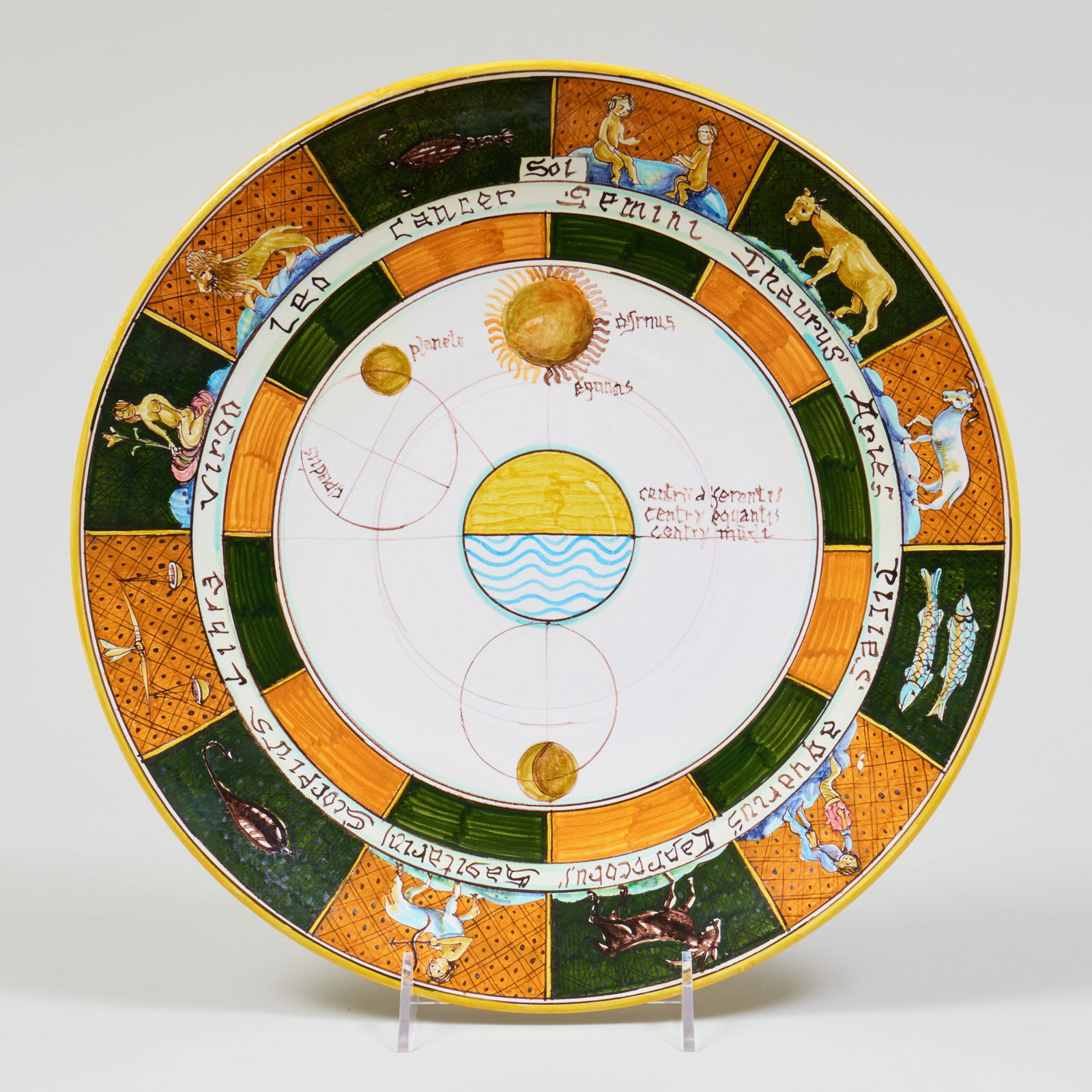Italian Faience Astrological Dish (1 of 9)