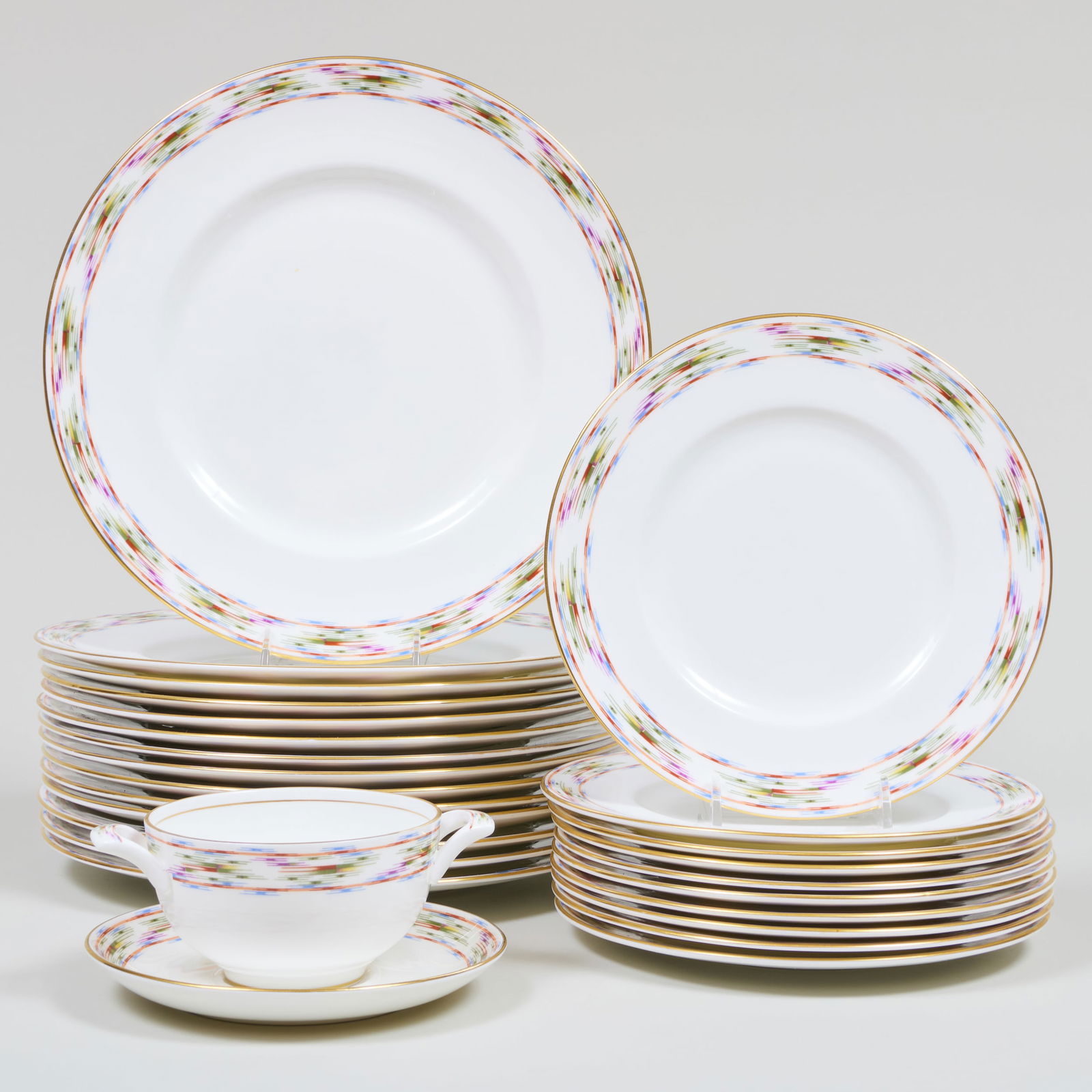 Coalport Porcelain Part Service in the 'Rainbow' Pattern (1 of 16)