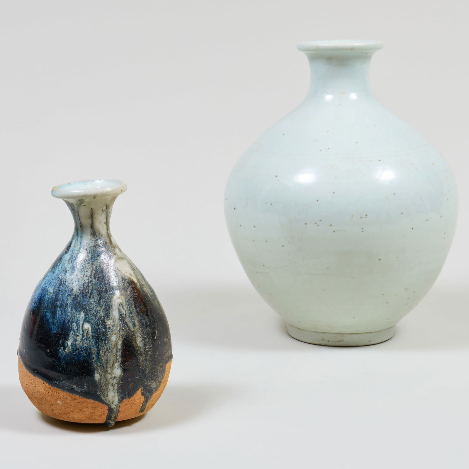 Two Japanese Glazed Earthenware Vases (1 of 7)