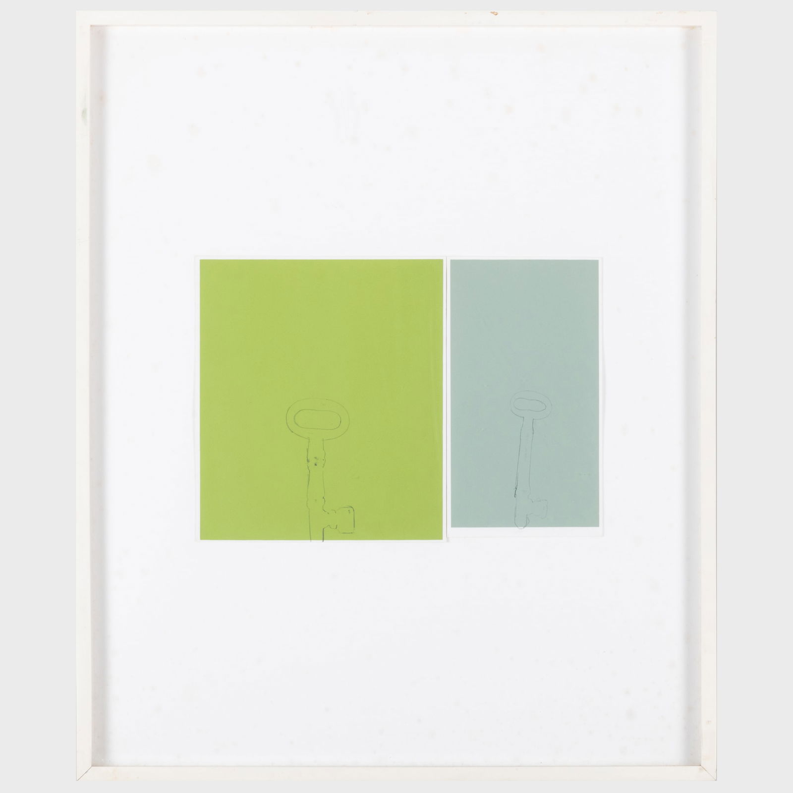 Kate Shepherd (b. 1961): Diving Board from Right Side, Two Angles on Blue; Kelly and Dull Green Open (1 of 3)