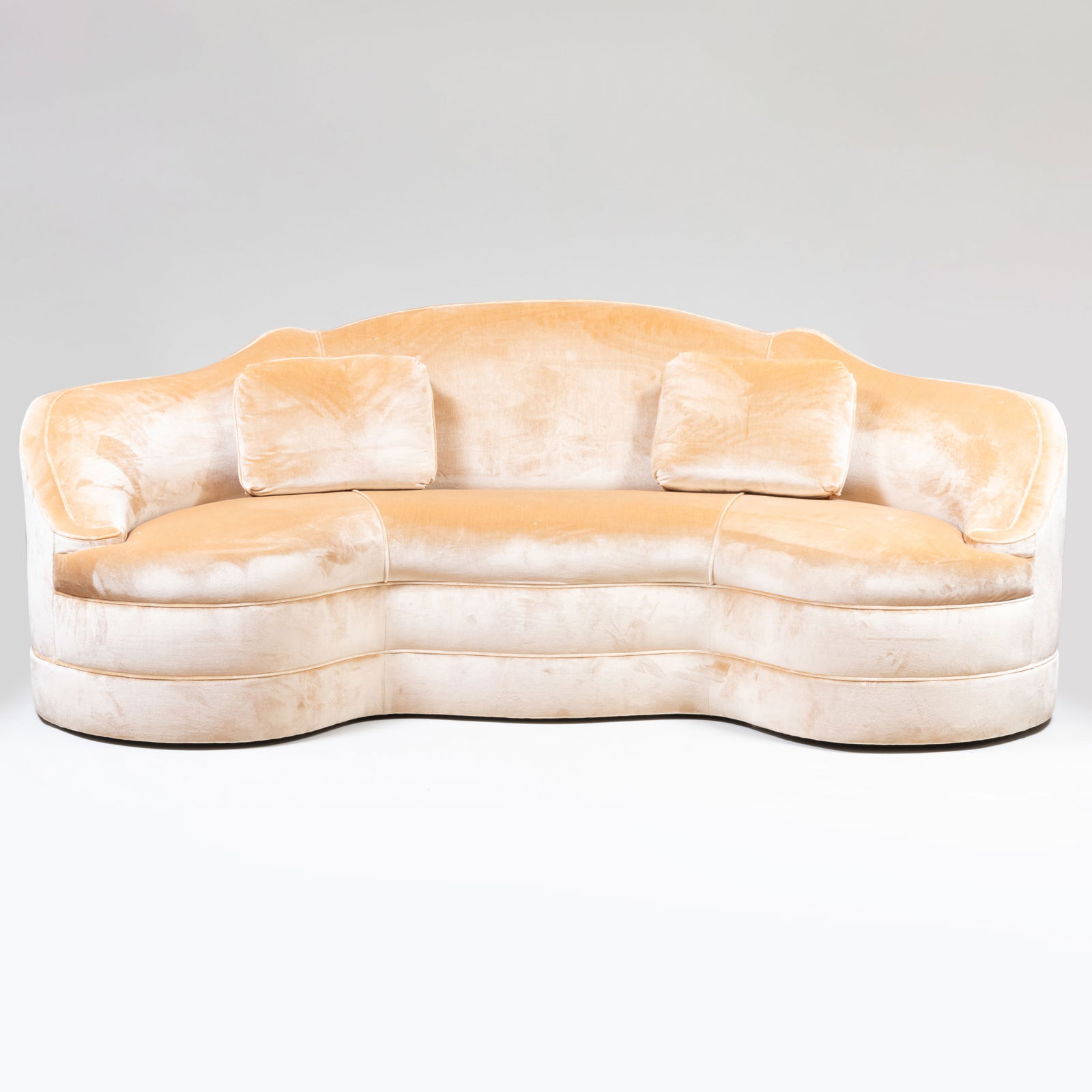 Michael Taylor Silk Velvet Upholstered 'Schiaparelli' Sofa (1 of 7)