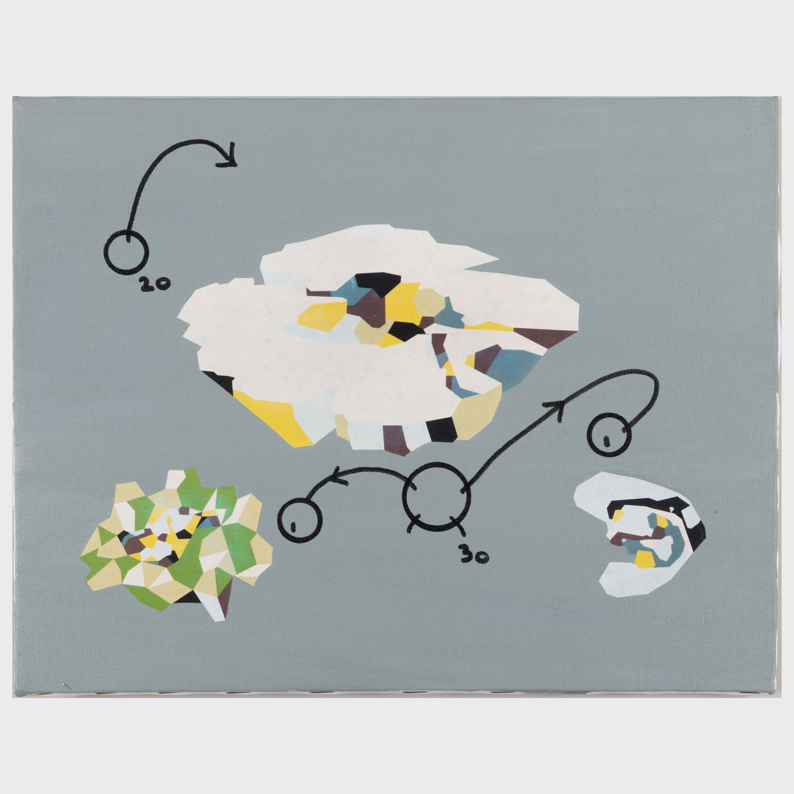 Eric Doeringer: Bootlegs: Six Paintings After Ed Ruscha; Matthew Ritchie; and John Currin: Eric Doeringer: Bootlegs: Six Paintings After Ed Ruscha; Matthew Ritchie; and John Currin Four mixed media collage and two giclee prints, circa 2005, unsigned, all with the artist's inkstamp or label