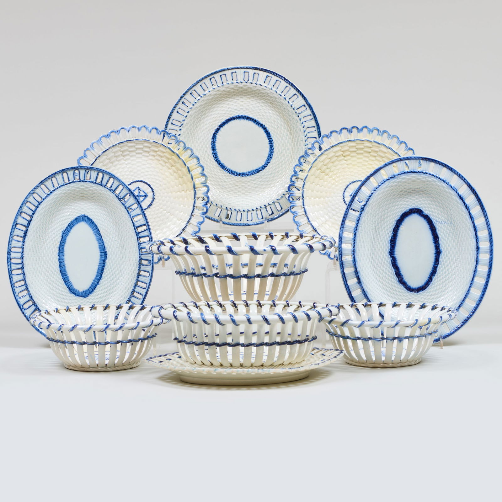 Group of English Creamware Baskets (1 of 20)