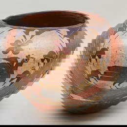Large Zia Polychrome Pottery Olla with Four Bird Motif