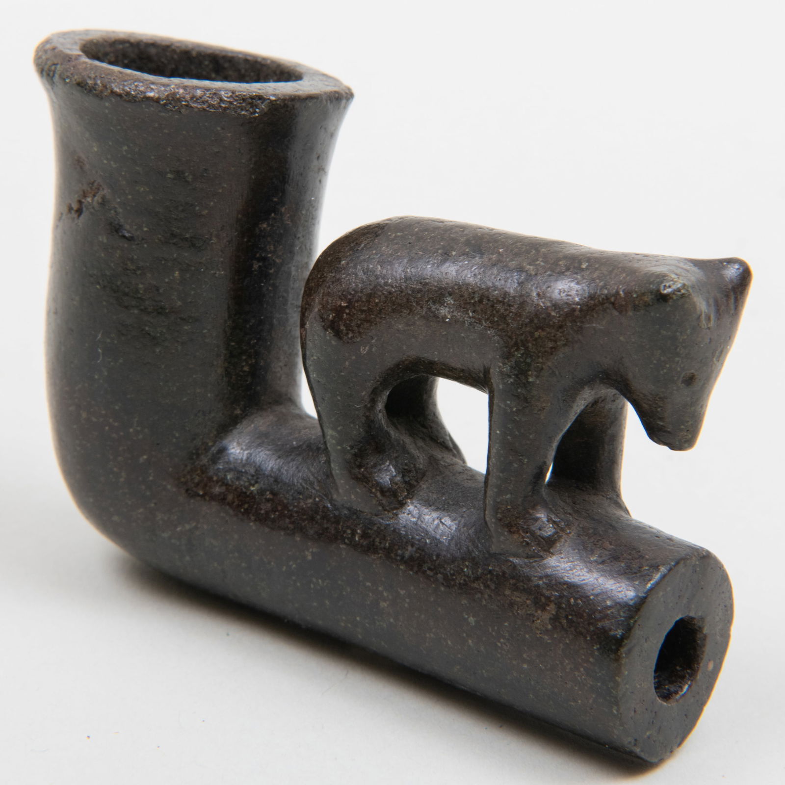 Cherokee Bear Effigy Steatite Pipe Bowl (1 of 6)