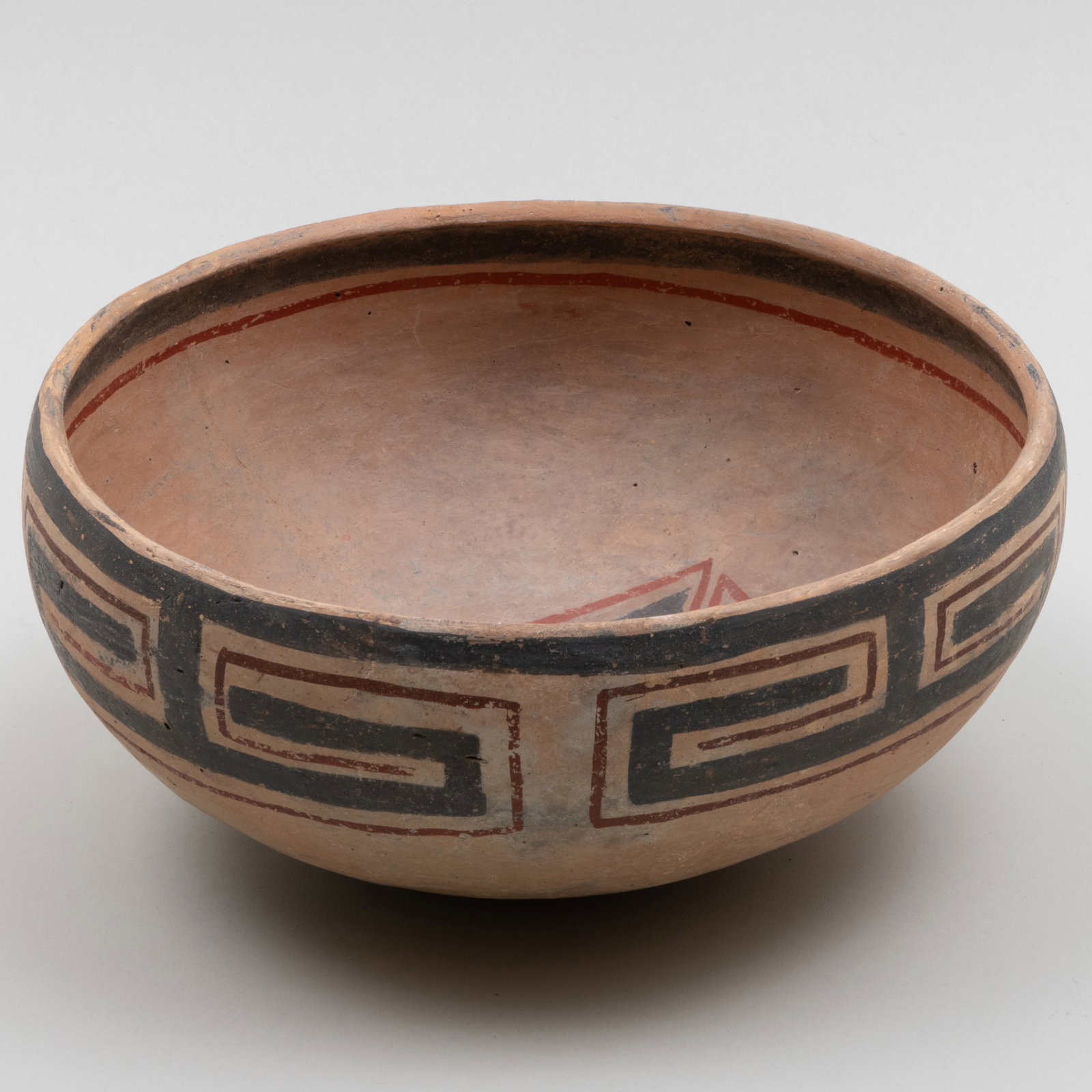 Salado Kinishba Polychrome Pottery Bowl: Salado Kinishba Polychrome Pottery Bowl 4 1/2 x 9 1/2 in. diam. Gene Lang, Littleton, CO, 1995. The Collection of Gordon and Zanne Stewart.