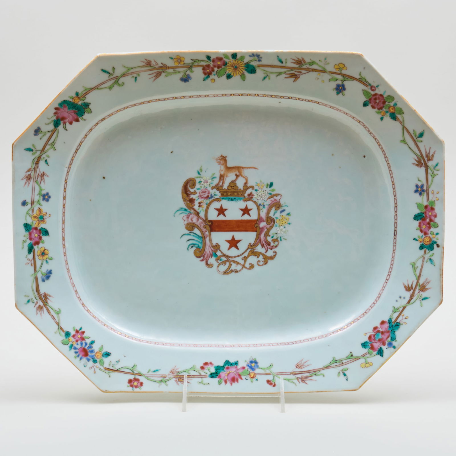 Chinese Export Porcelain Armorial Platter (1 of 6)