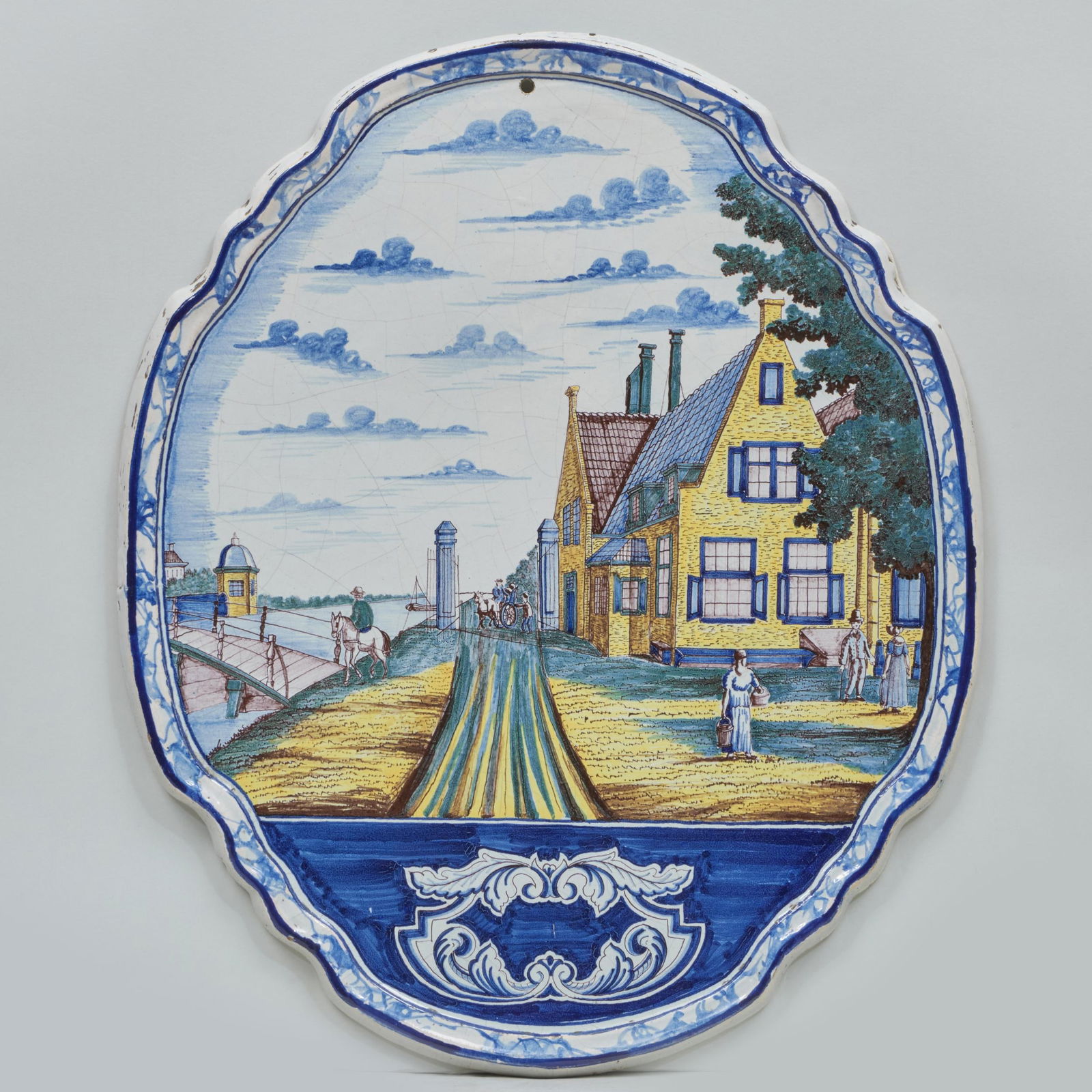 Delft Polychrome Painted Topographical Plaque (1 of 6)