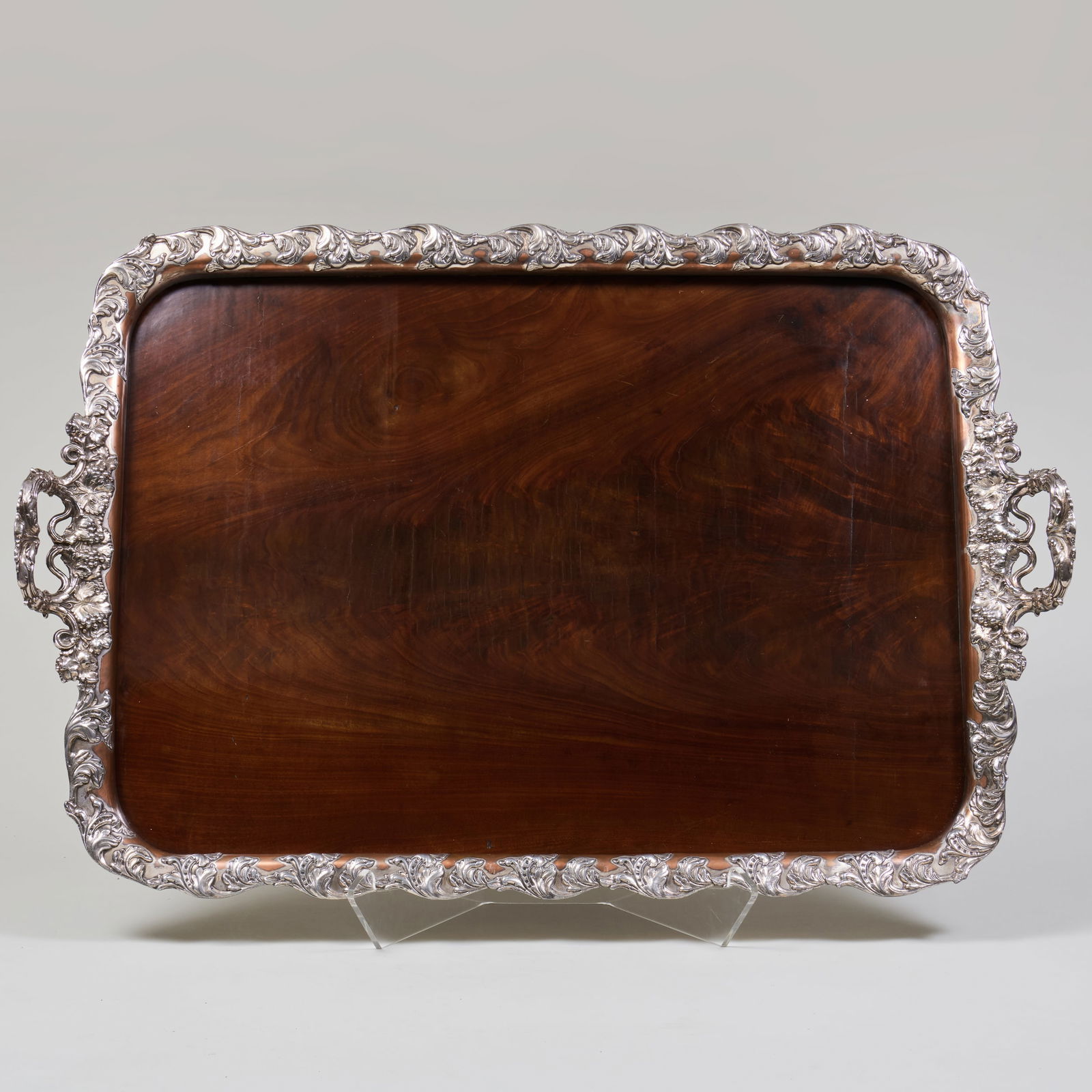 Early Victorian Mahogany and Sheffield Plate Tray (1 of 8)