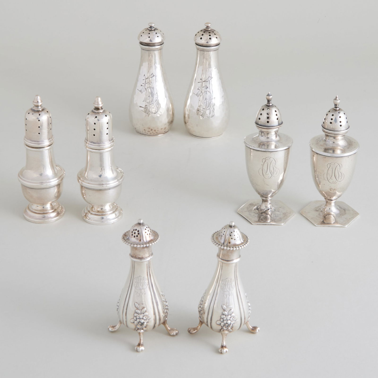 Four Sets of American Silver Casters (1 of 20)