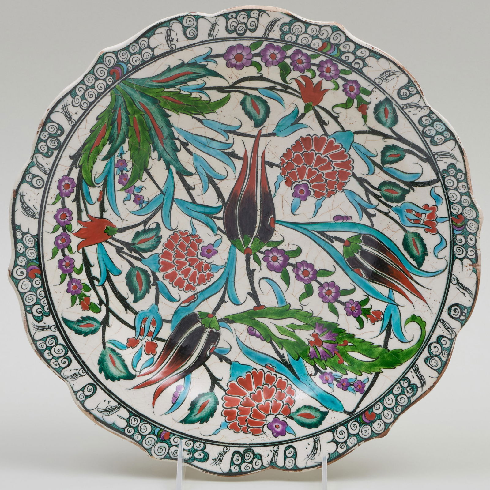 Iznik Style Pottery Charger (1 of 4)