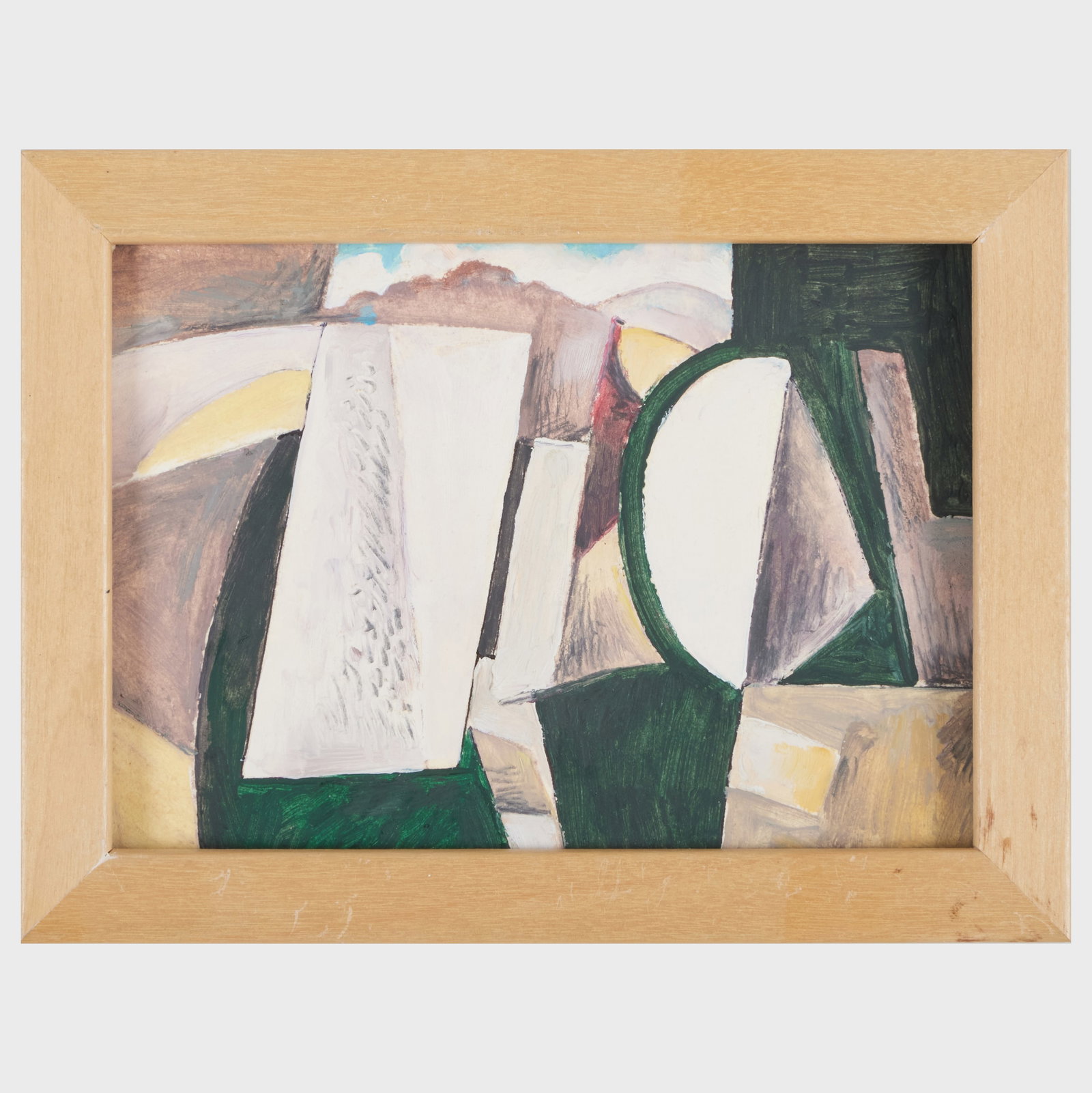 20th Century School: Untitled: 20th Century School: Untitled Oil on paperboard, unsigned. 5 1/4 x 7 in., 6 x 8 in. (frame). The Collection of Henri Charles Veit, Lyme, CT