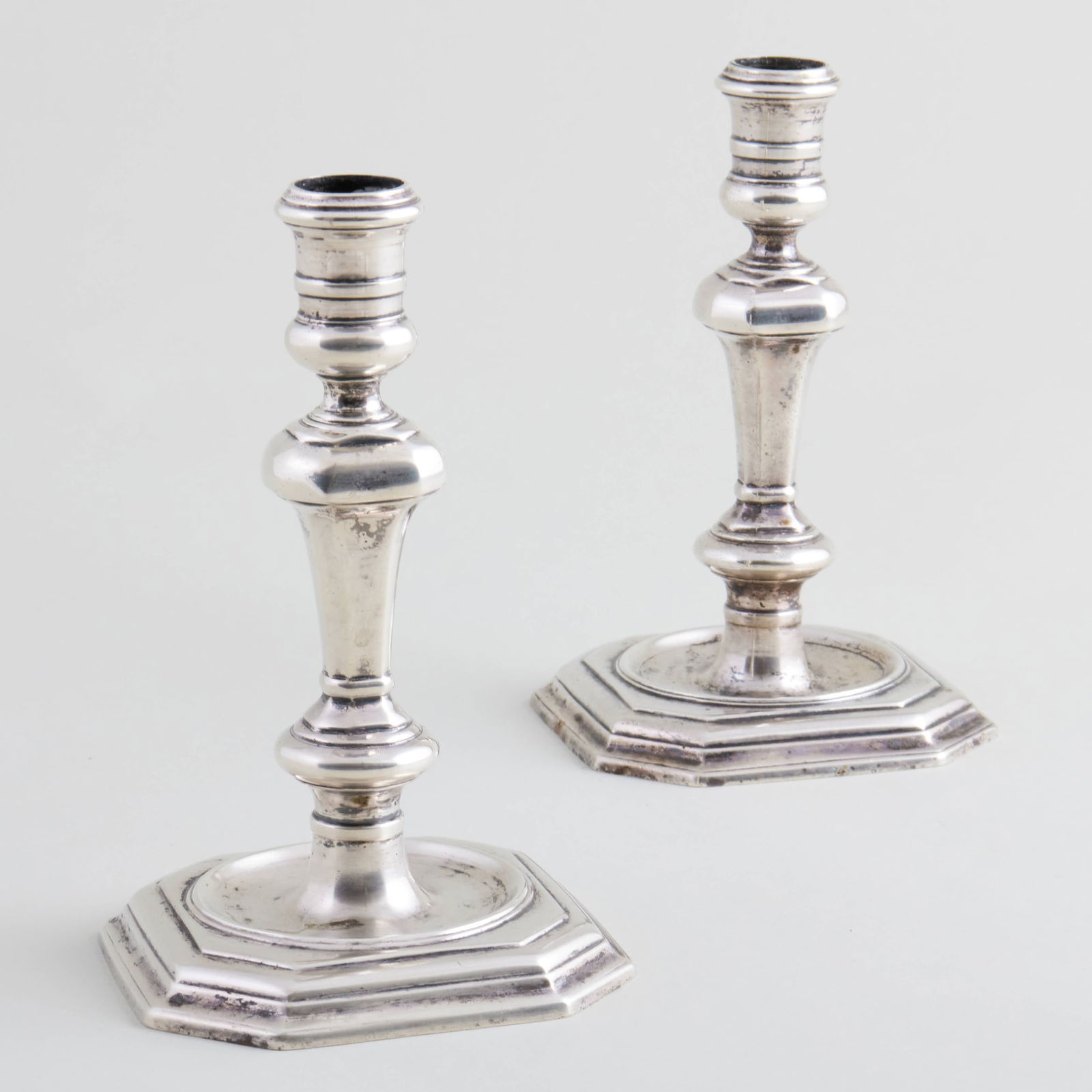 Pair of English Silver Candlesticks (1 of 9)