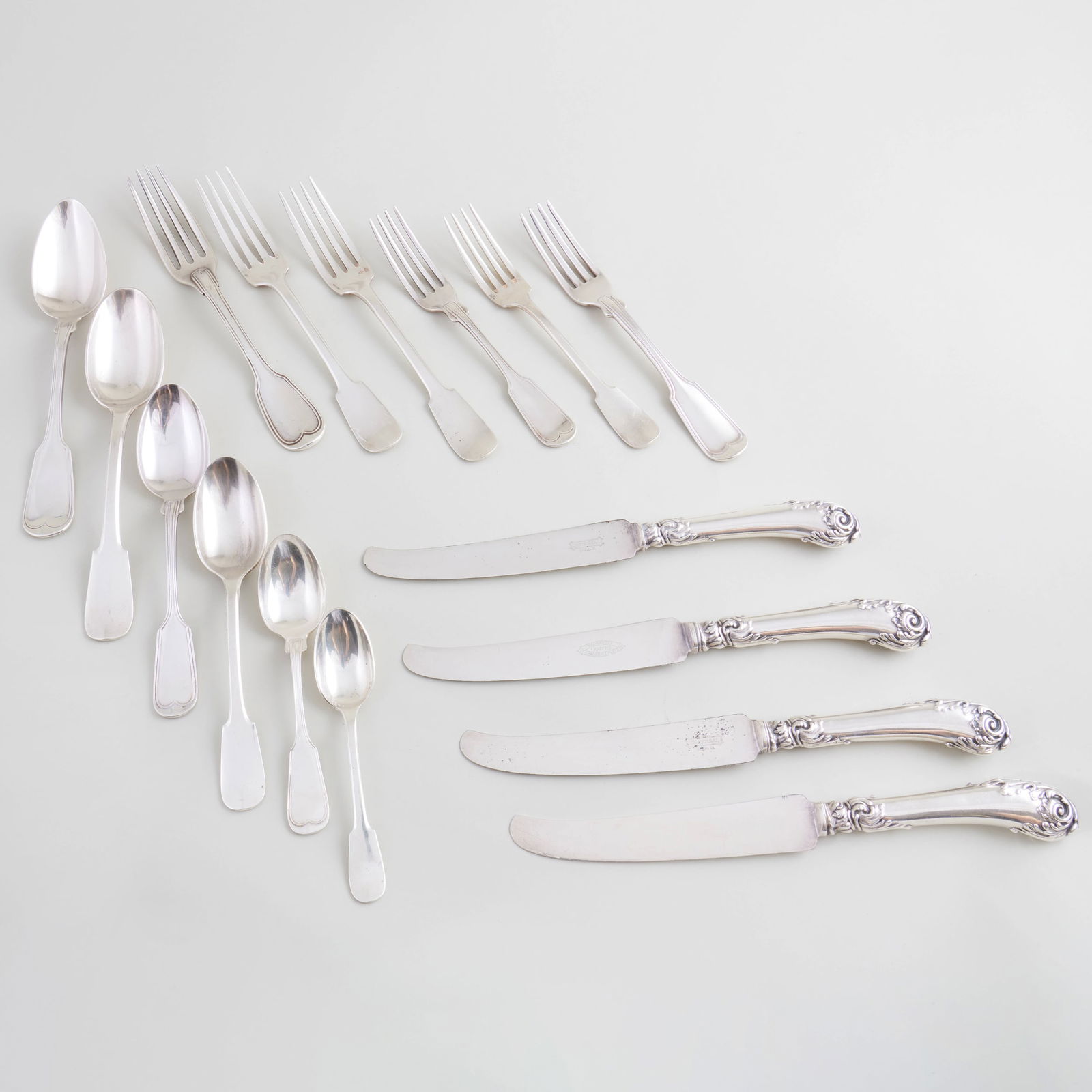 Assembled Silver Flatware Service (1 of 17)