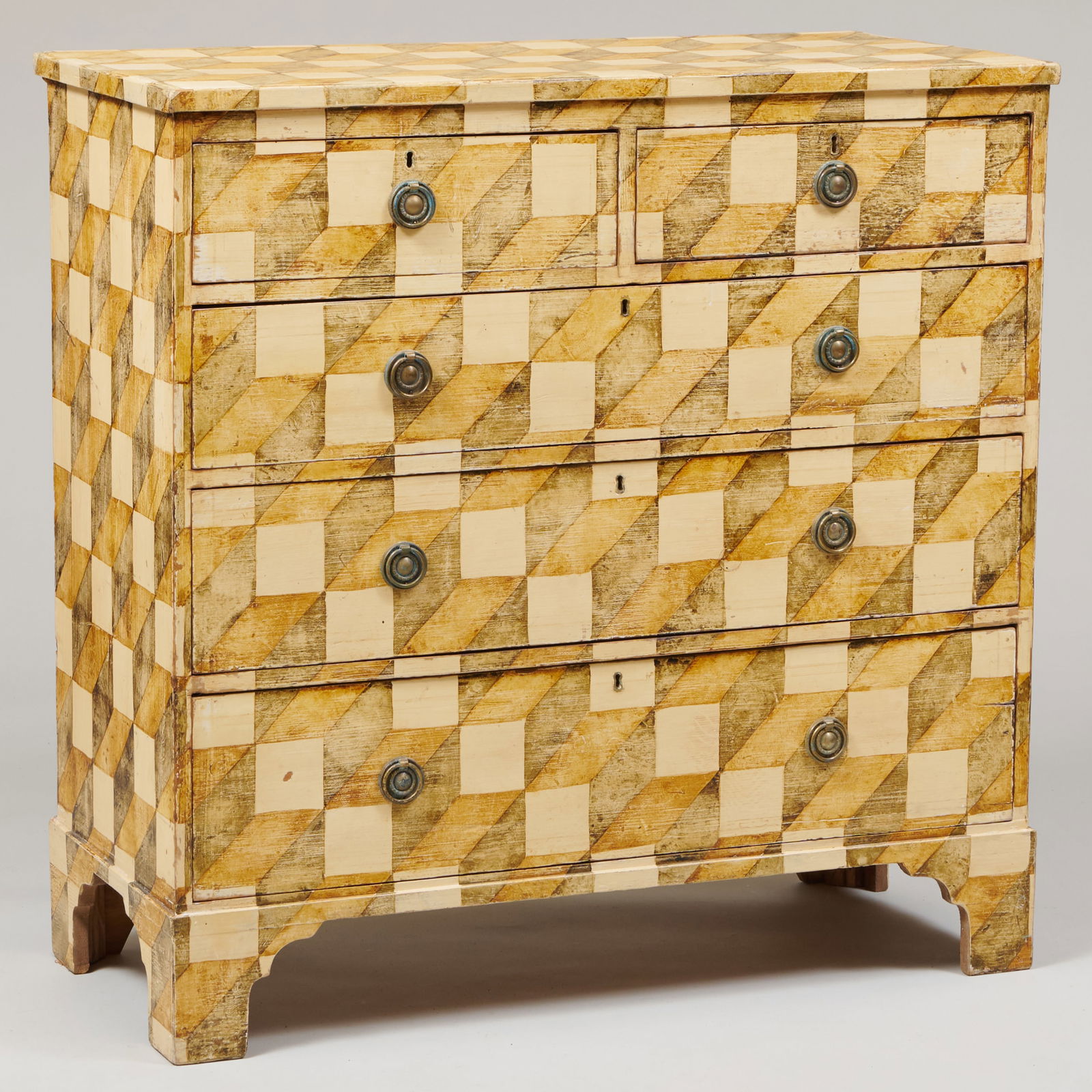 Continental Faux Painted Chest of Drawers (1 of 9)