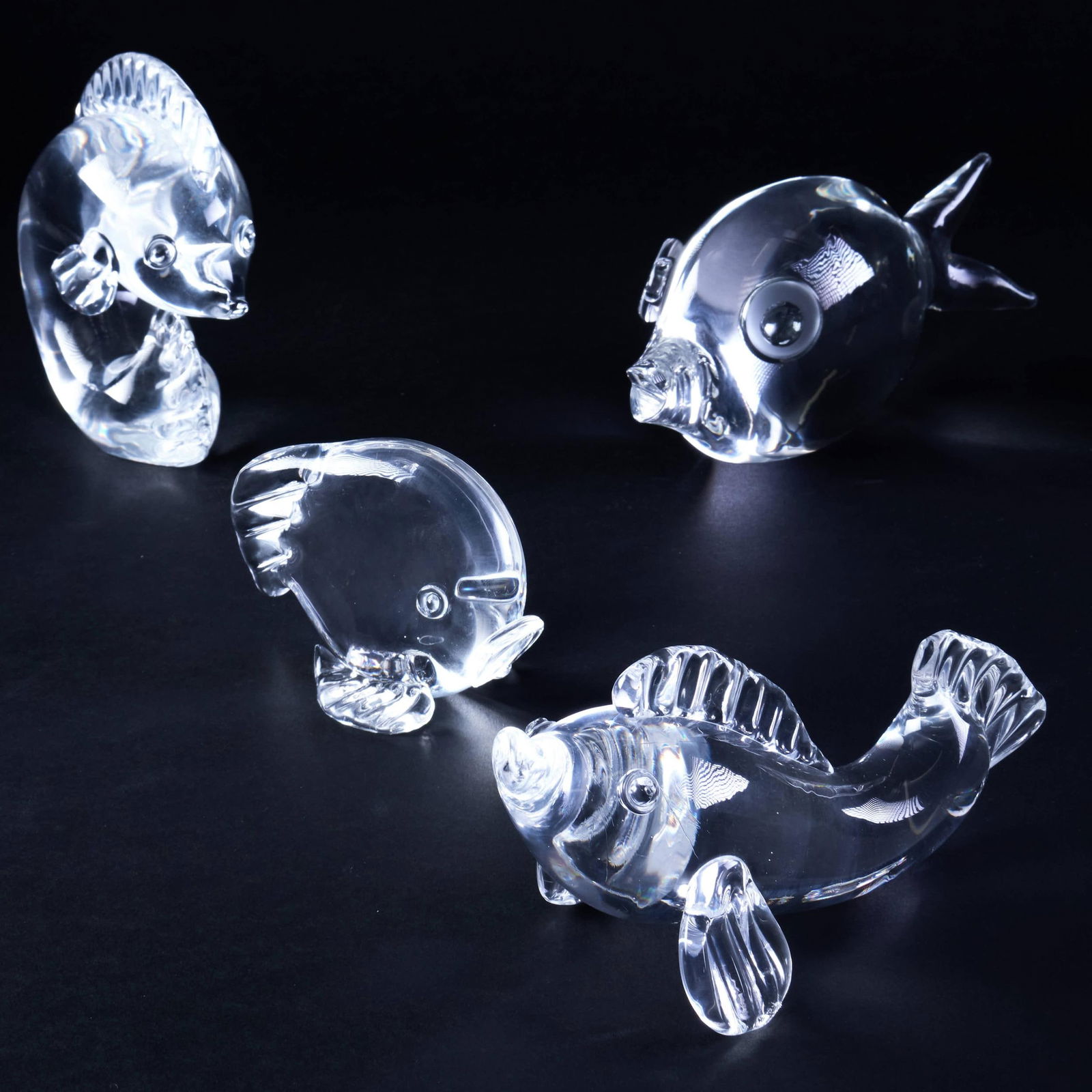 Group of Three Steuben Glass Models of Fish and a Dolphin (1 of 19)