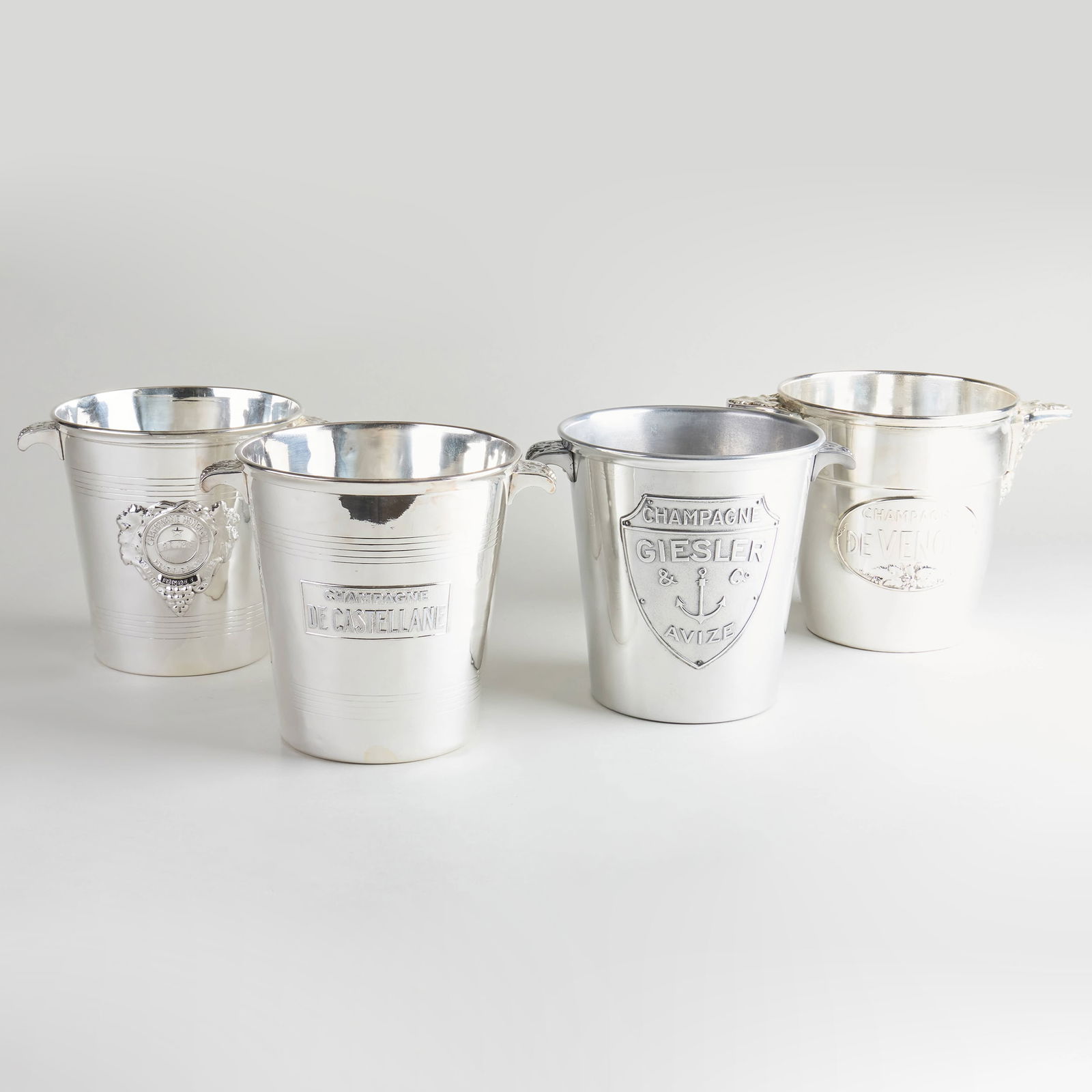 Group of Four French Silver Plate and Metal Ice Buckets (1 of 20)