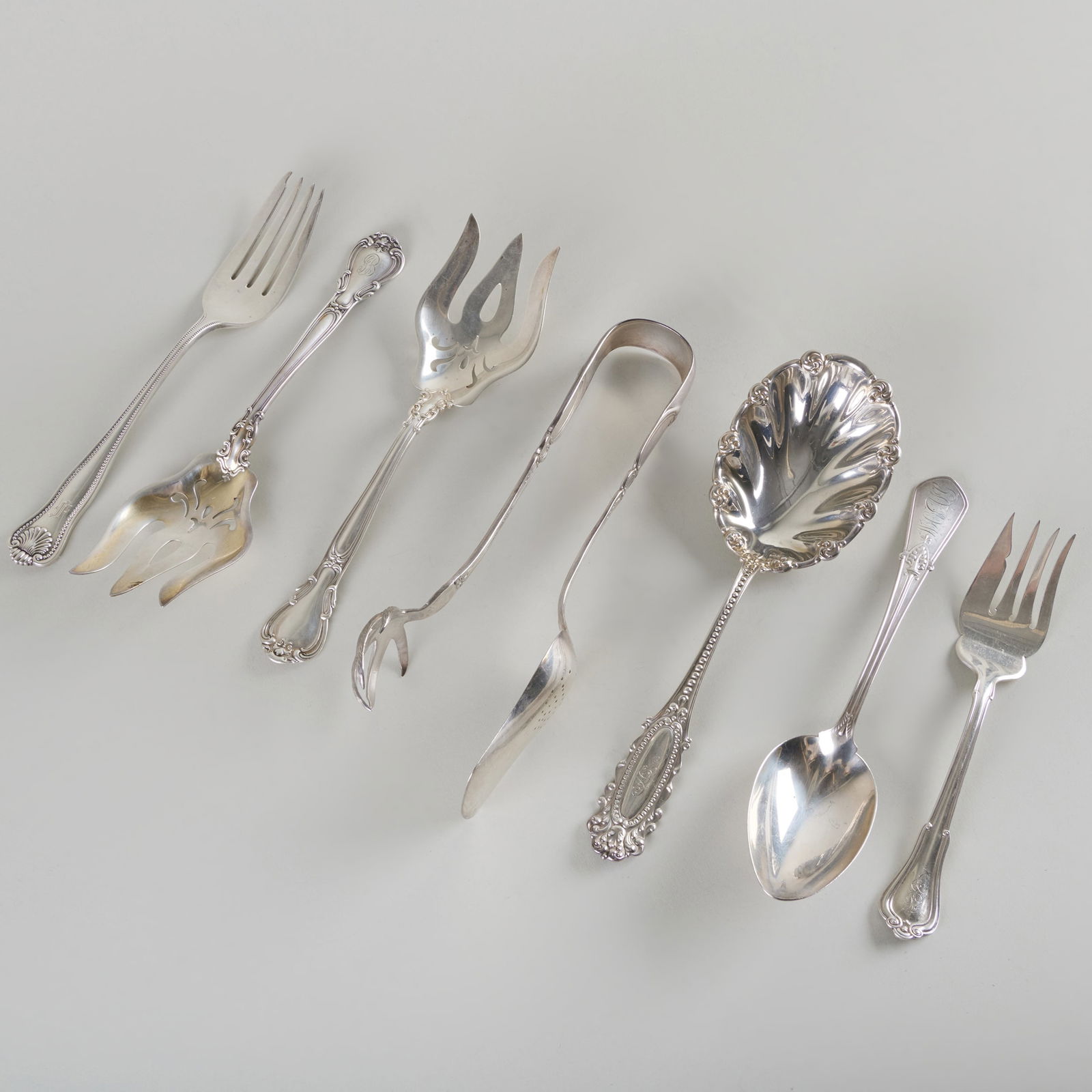 Group of American Silver Servers (1 of 13)