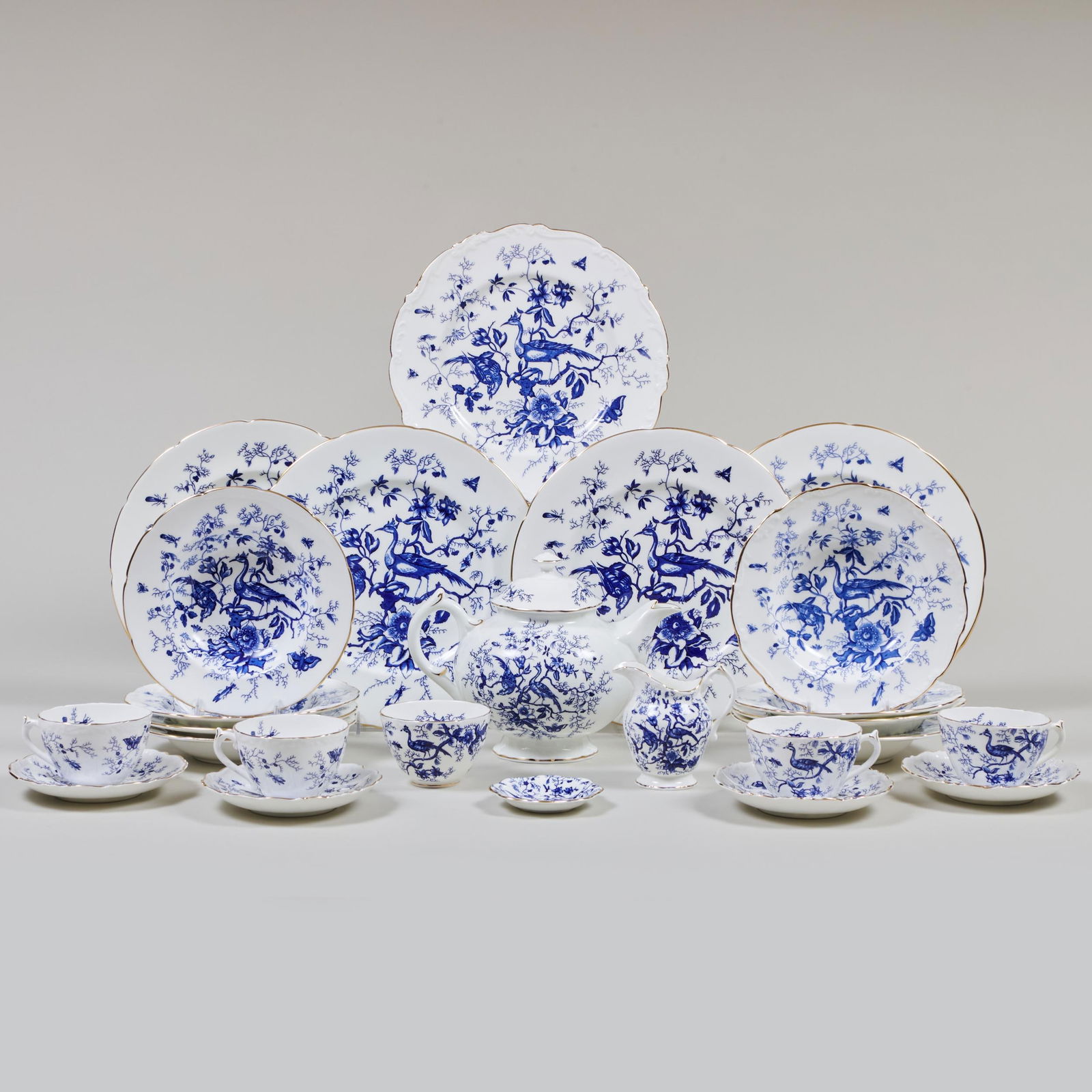 Coalport Porcelain Part-Service in the Blue 'Cairo' Pattern (1 of 20)