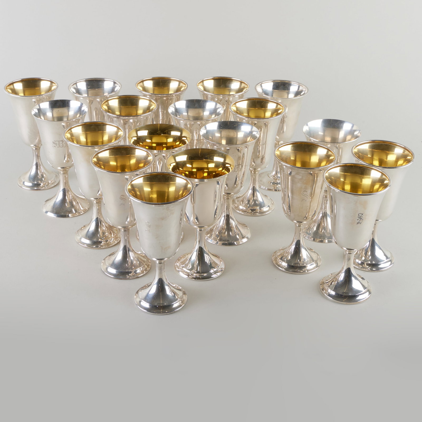 Group of Eighteen American Silver Goblets (1 of 12)