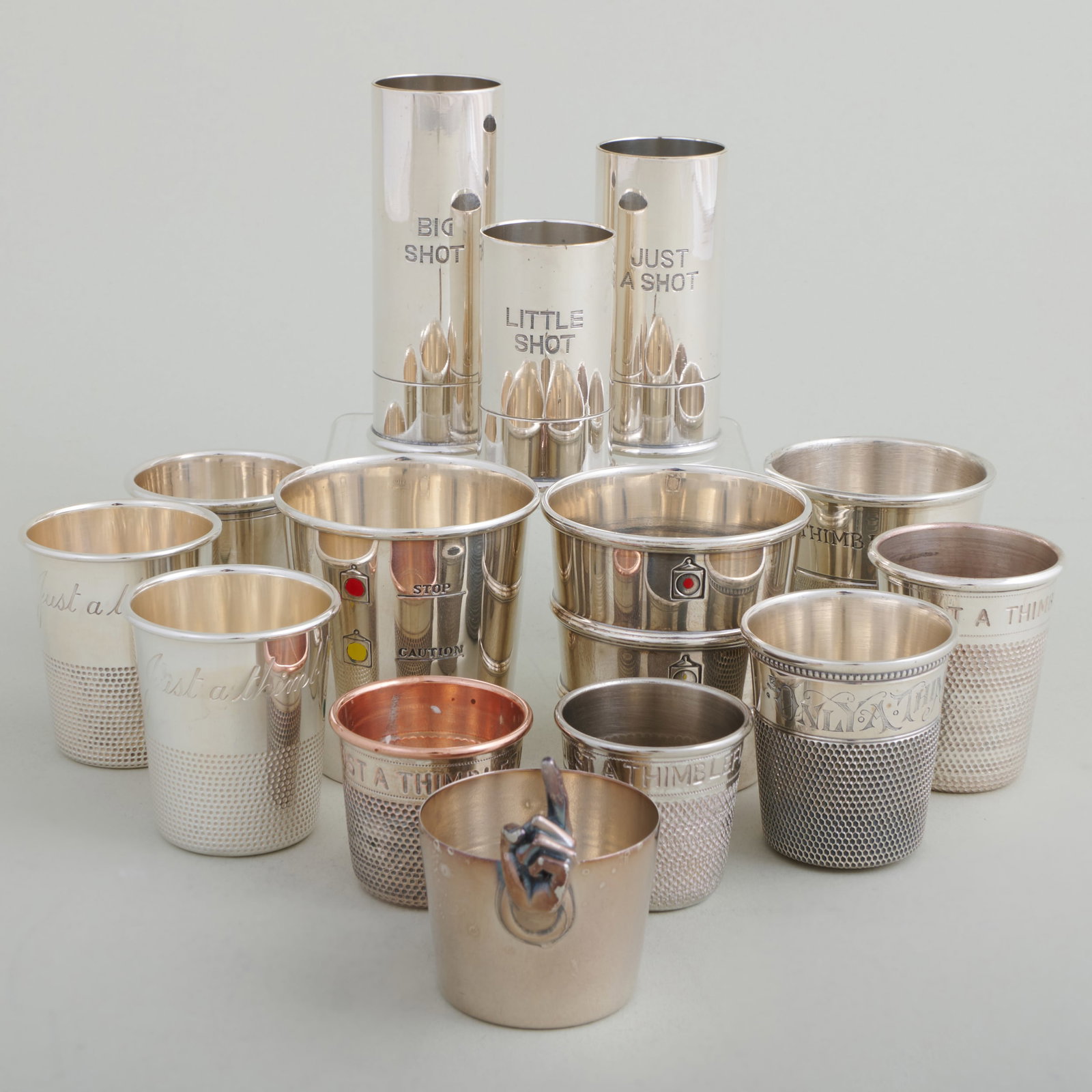 Group of Silver and Silver Plate Shot Cups and Jiggers (1 of 20)