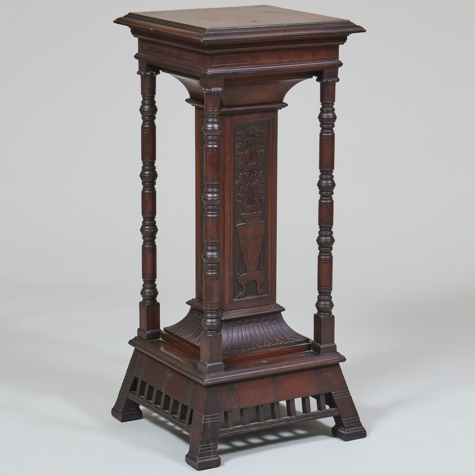 Aesthetic Movement Mahogany Pedestal, Attributed to Pottier & Stymus (1 of 9)