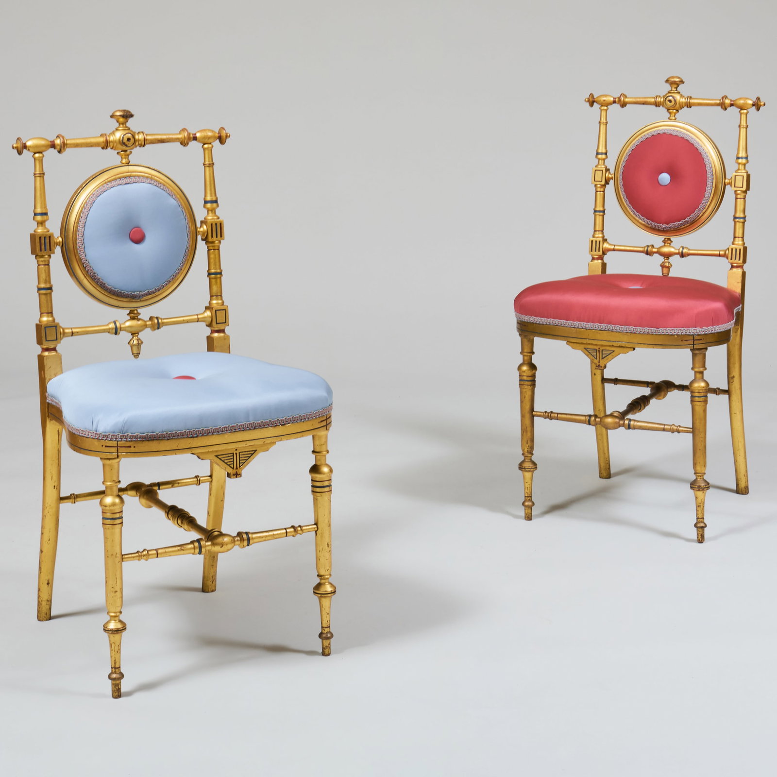Pair of Giltwood Parlor Chairs, Attributed to Hunzinger (1 of 7)