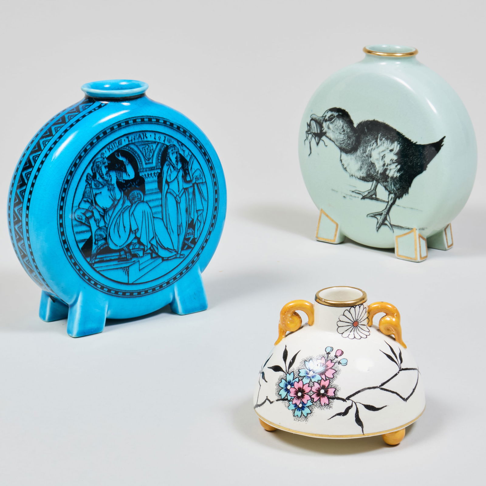 Group of Three Aesthetic Movement Porcelain Vases (1 of 17)