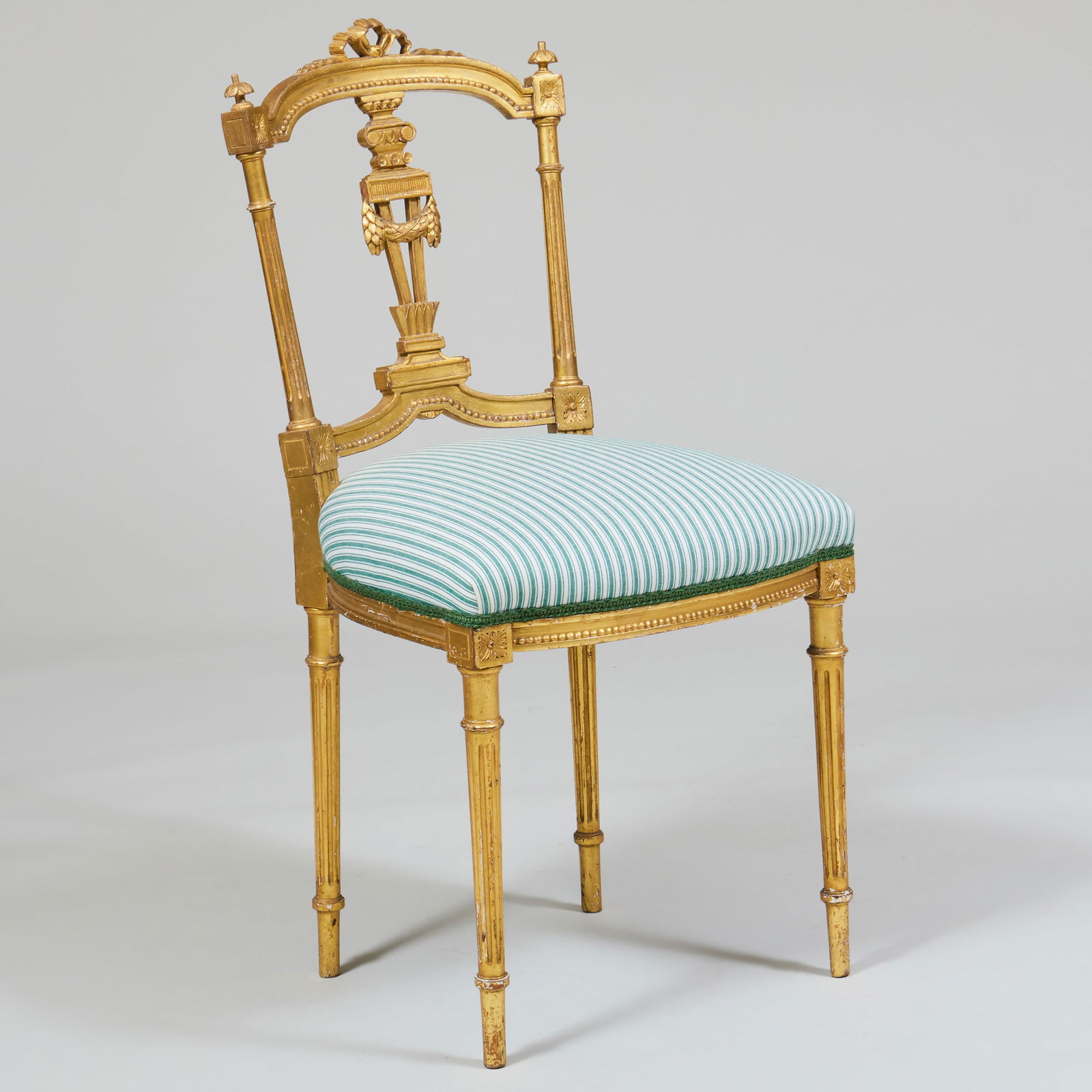 Louis XVI Style Giltwood Side Chair (1 of 10)