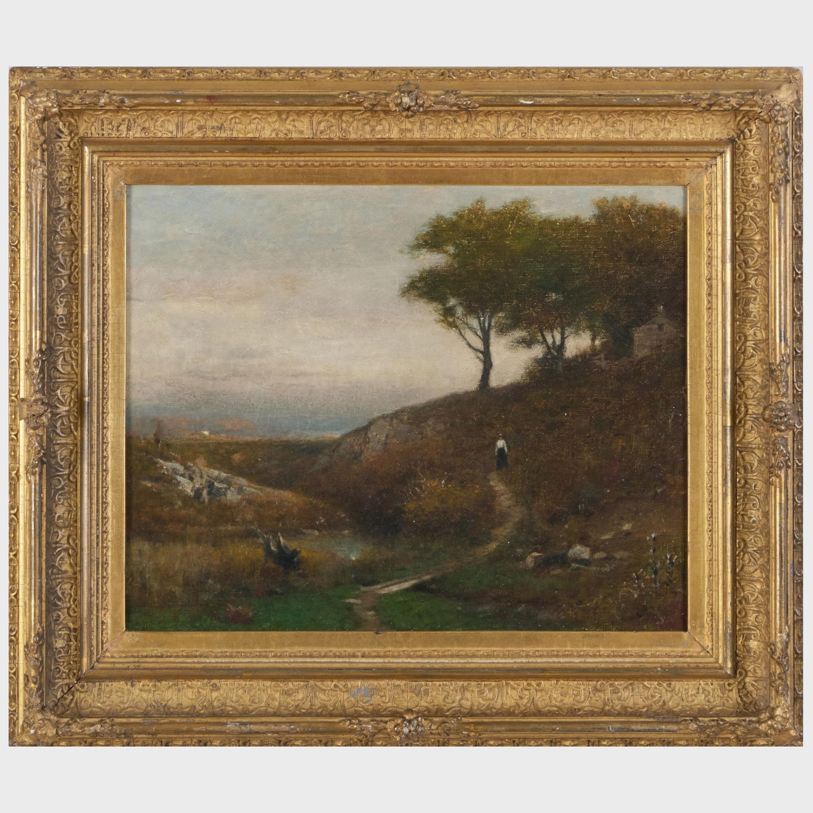 Attributed to Frank Anderson (1844-1891): Woman on a Path (1 of 1)